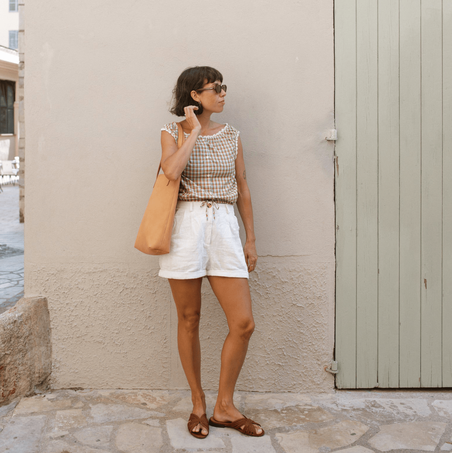 Marin et Marine Solea Tote Bag Natural Solea Tote Bag Natural - Damen Tragetasche aus Leder Shopper