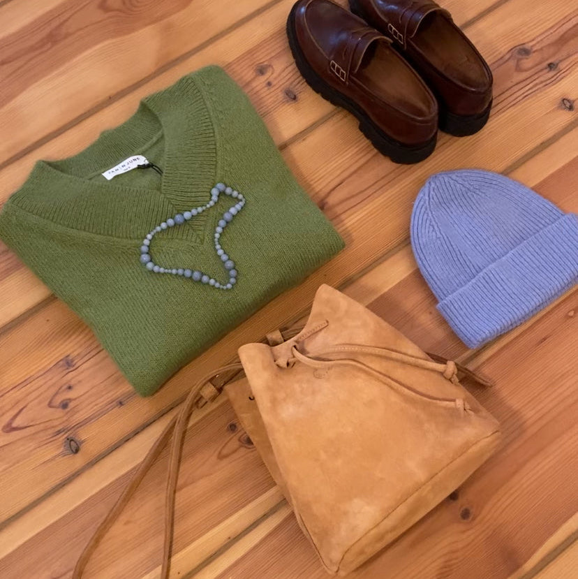 Bucket Bag Suede Caramel