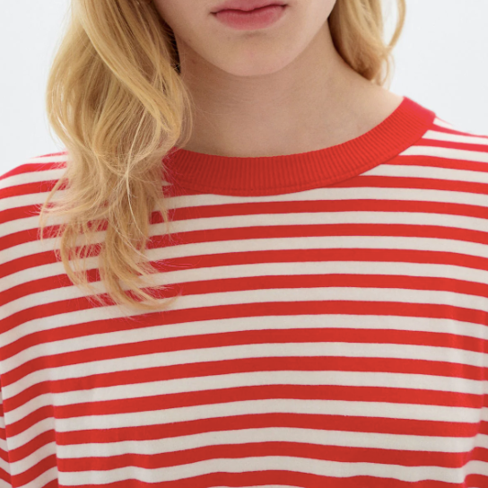THINKING MU Langärmliges gestreiftes T-shirt Willy Emily