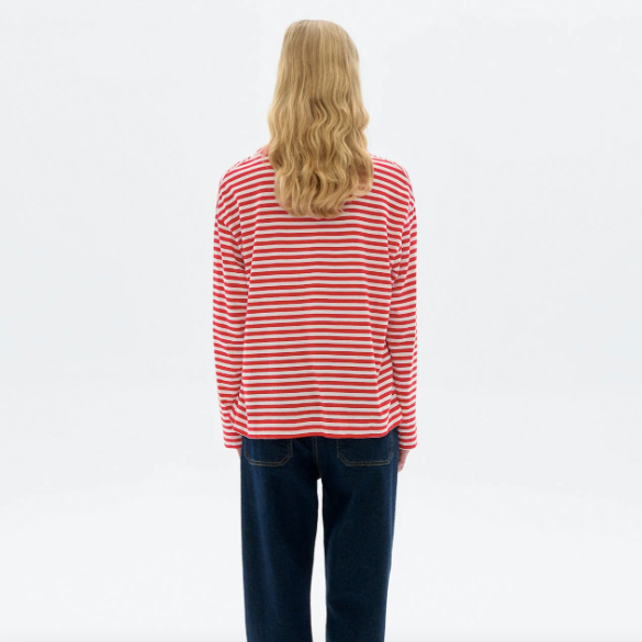 THINKING MU Langärmliges gestreiftes T-shirt Willy Emily
