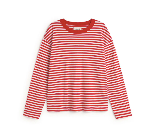 THINKING MU Langärmliges gestreiftes T-shirt Willy Emily