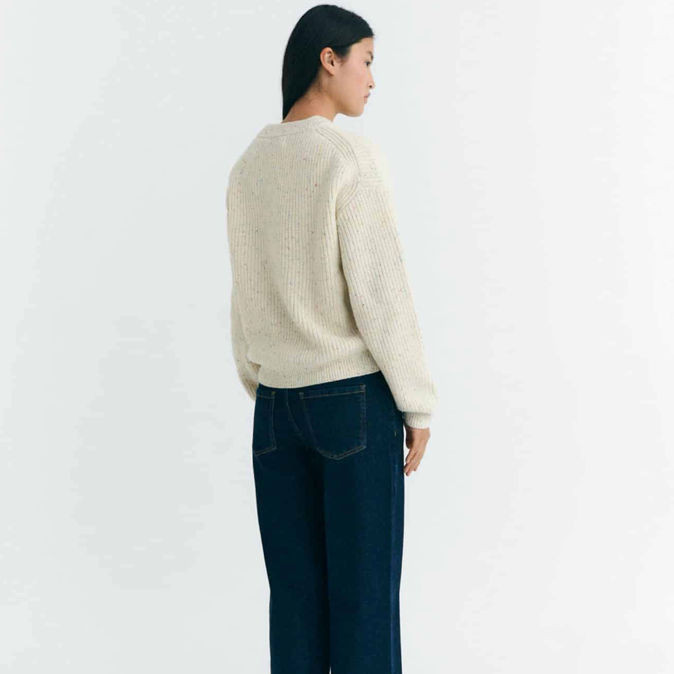 THINKING MU Ecru Strickpullover Carmen