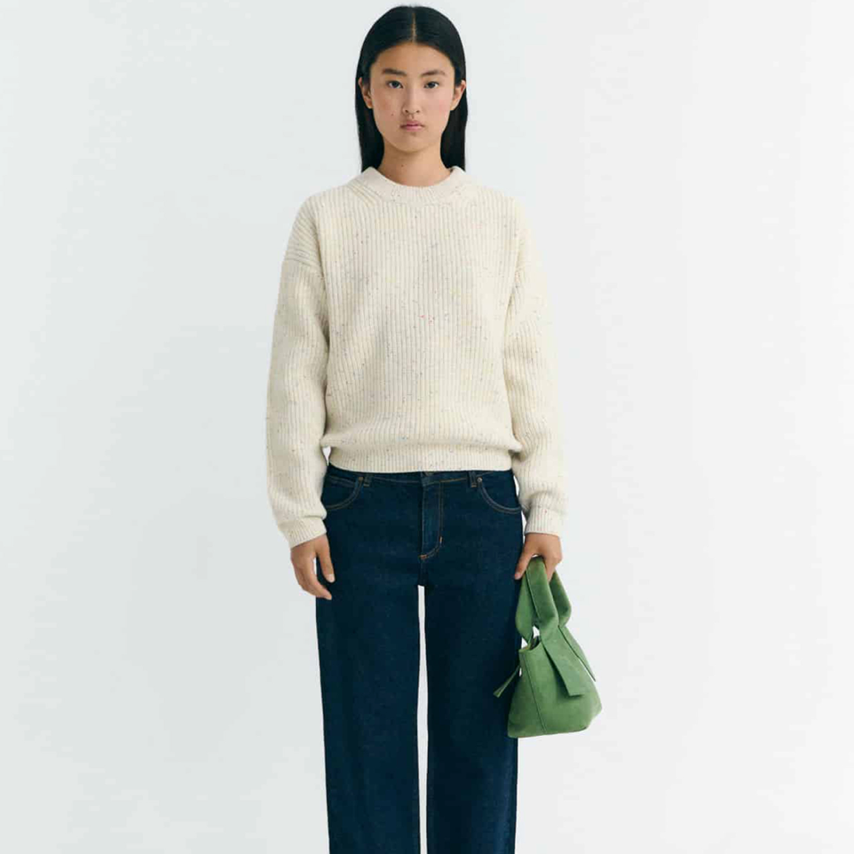 THINKING MU Ecru Strickpullover Carmen