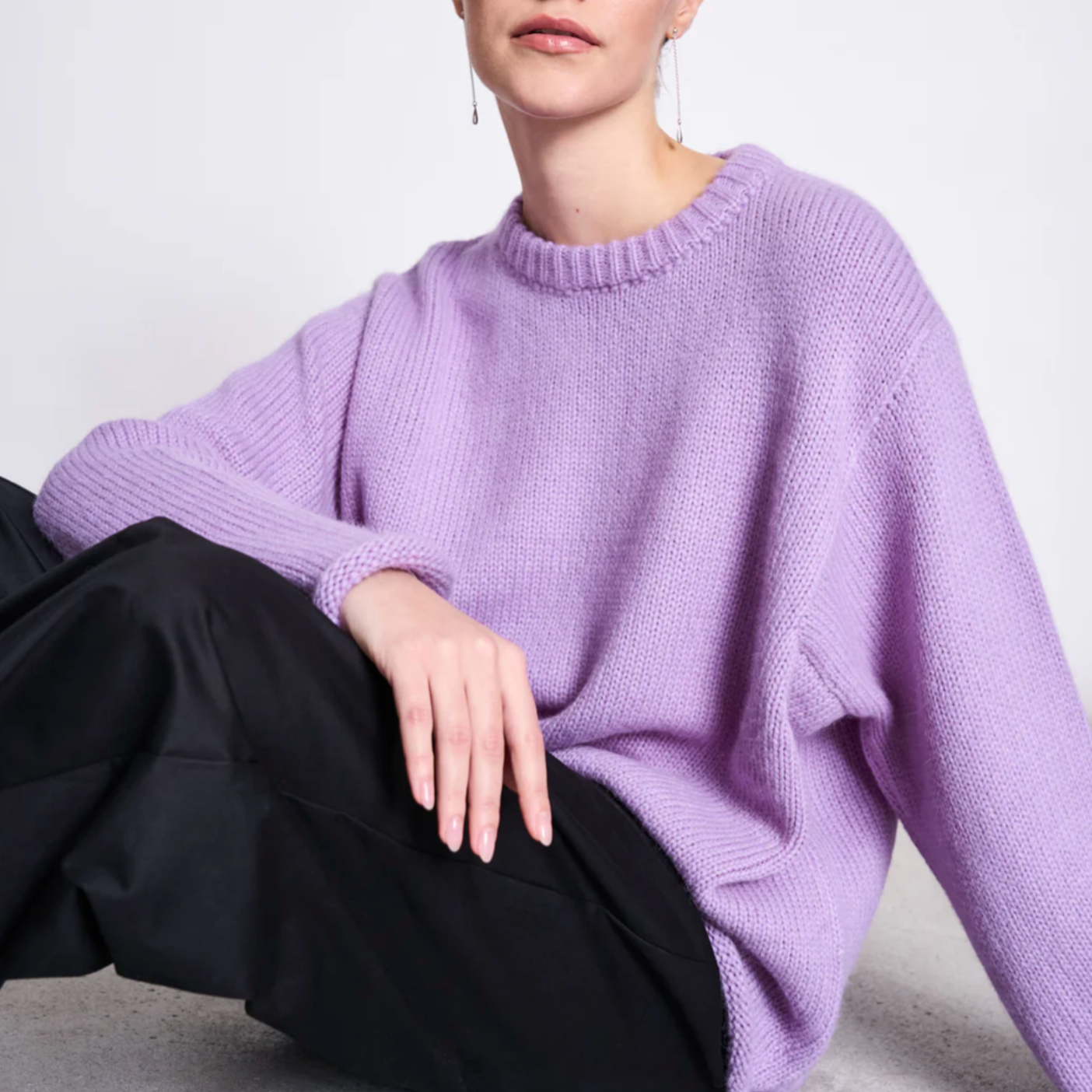 JANN JUNE Pullover WOOLY SONA Lavender