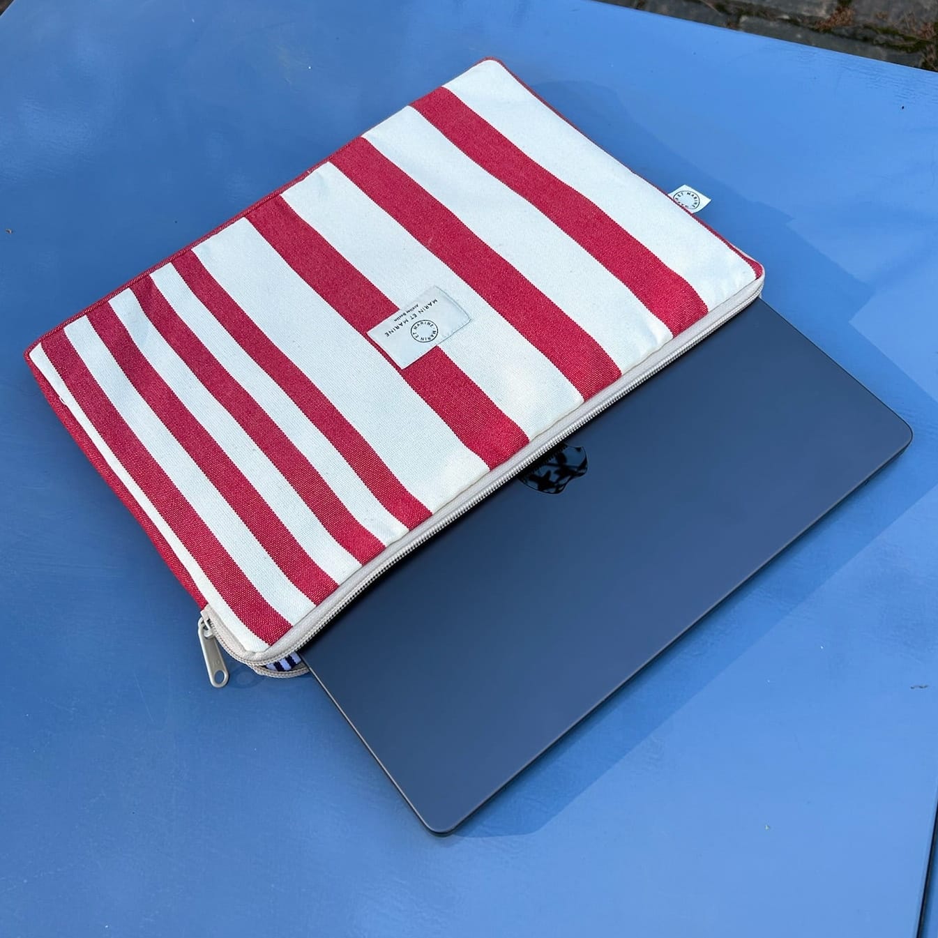 Laptop Case Étui Streifen Rouge