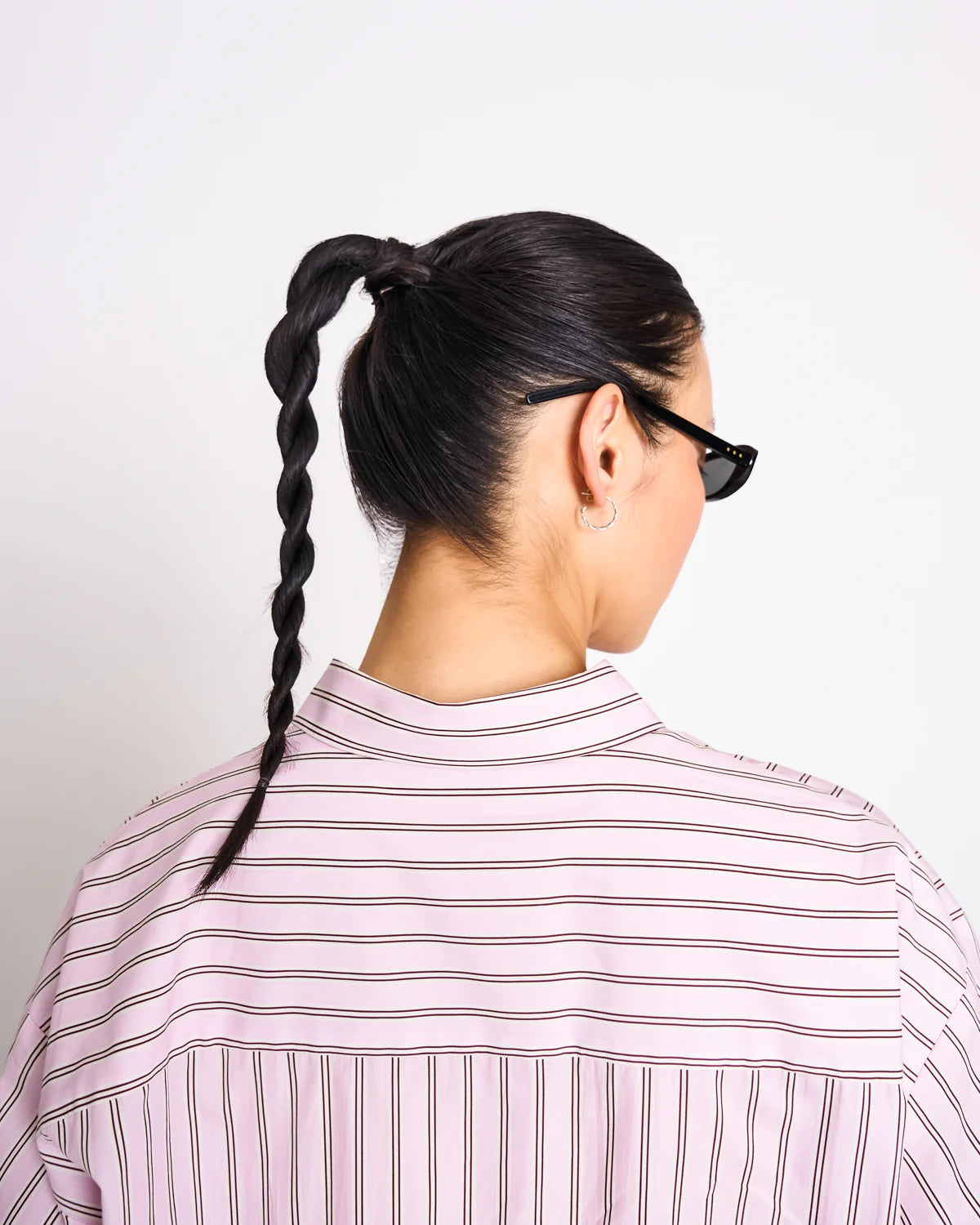 JANN JUNE STRIPED OVERSIZED SHIRT MAMRO LIGHT ORCHID