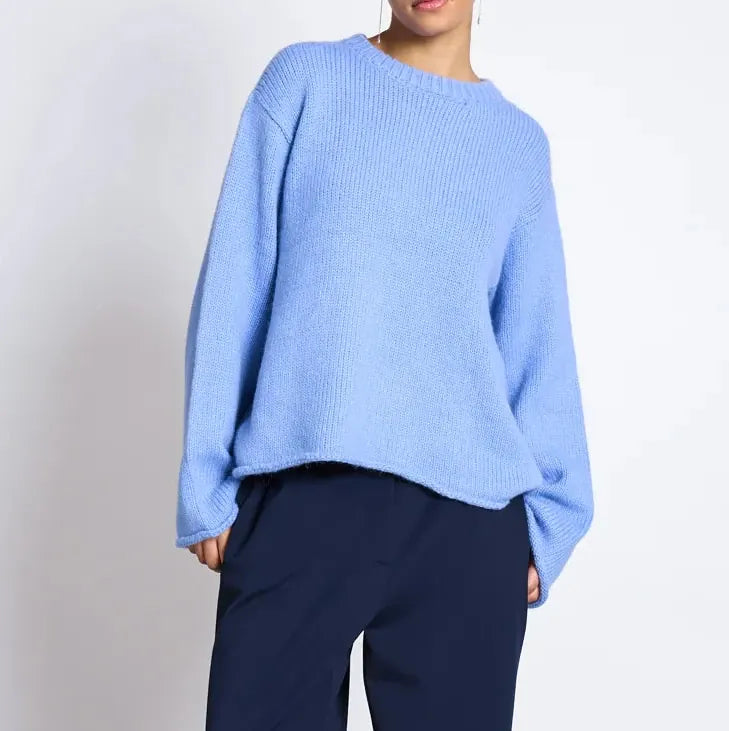 JAN 'N JUNE JANN JUNE Pullover Wooly Sona Mid Blue JANN JUNE Pullover Wooly Sona Mid Blue JAN 'N JUNE