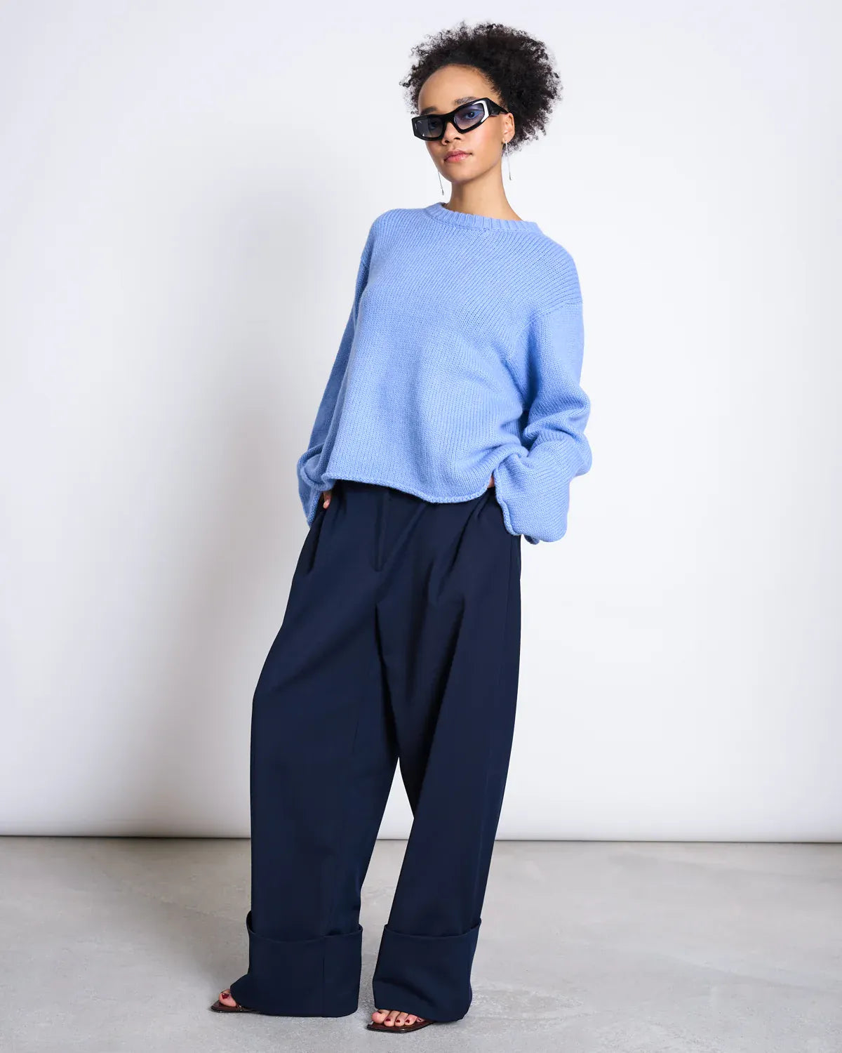 JAN 'N JUNE JANN JUNE Pullover Wooly Sona Mid Blue JANN JUNE Pullover Wooly Sona Mid Blue JAN 'N JUNE