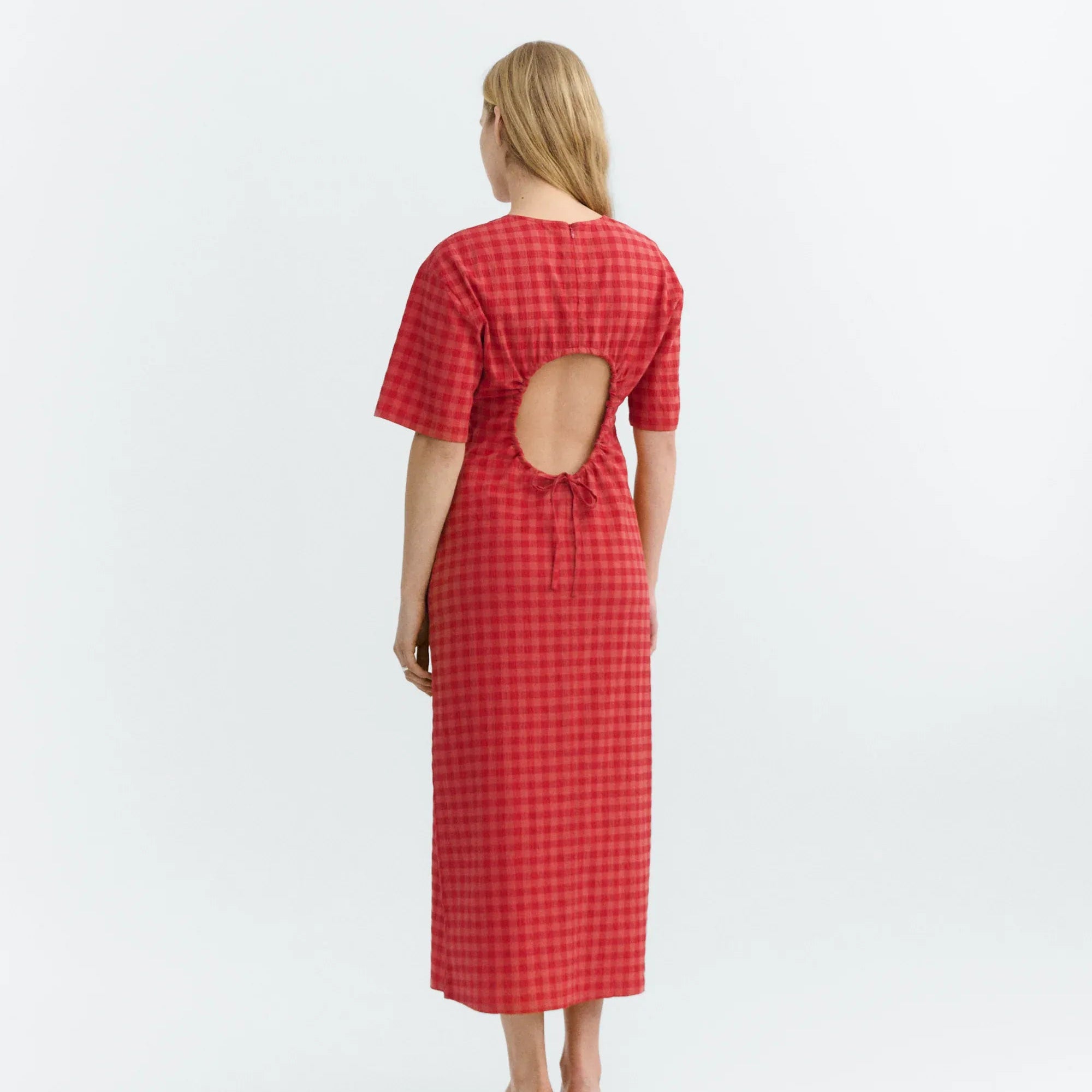 THINKING MU Red China Dress