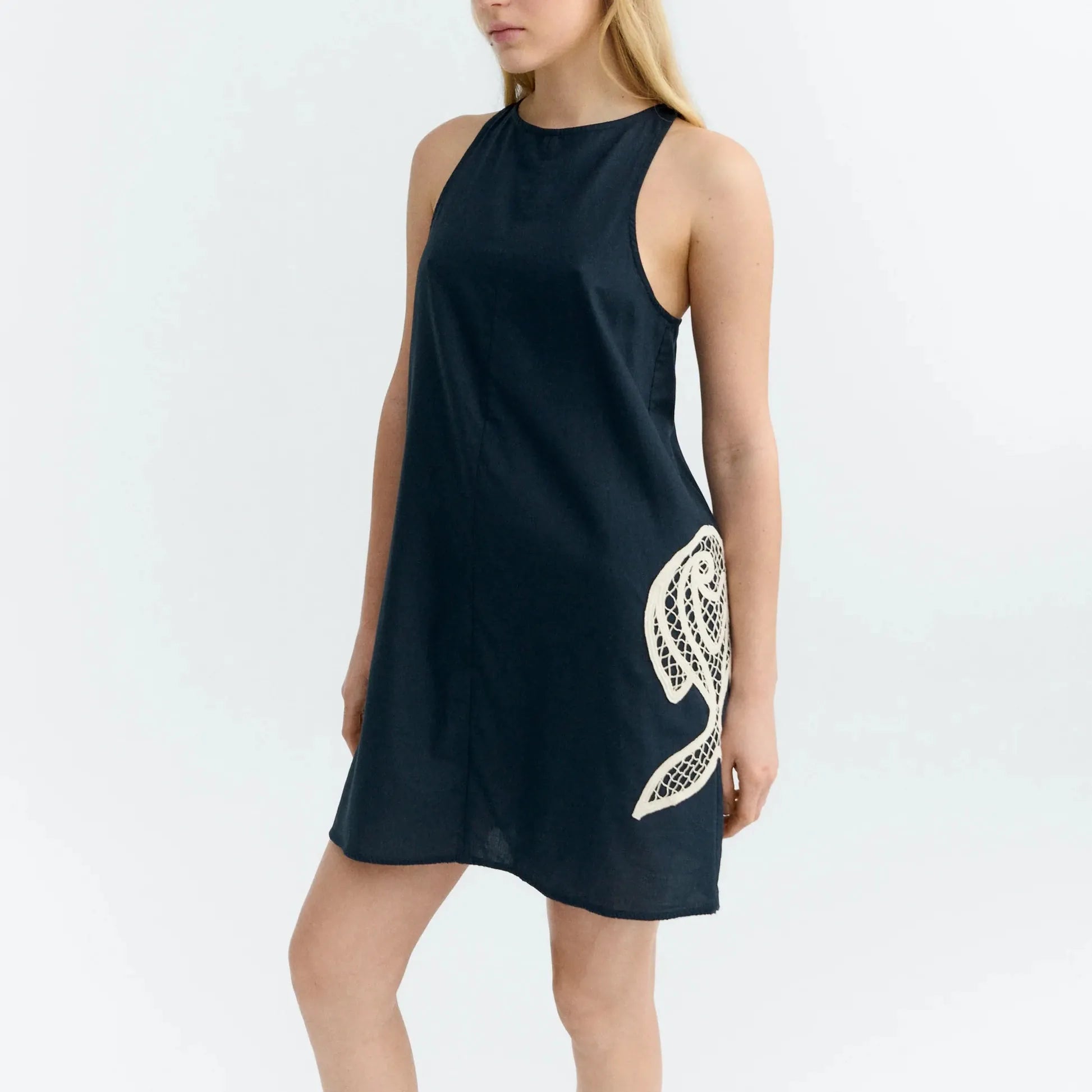 Thinking Mu THINKING MU Kleid Aniela Navy Fish THINKING MU Kleid Aniela Navy Fish