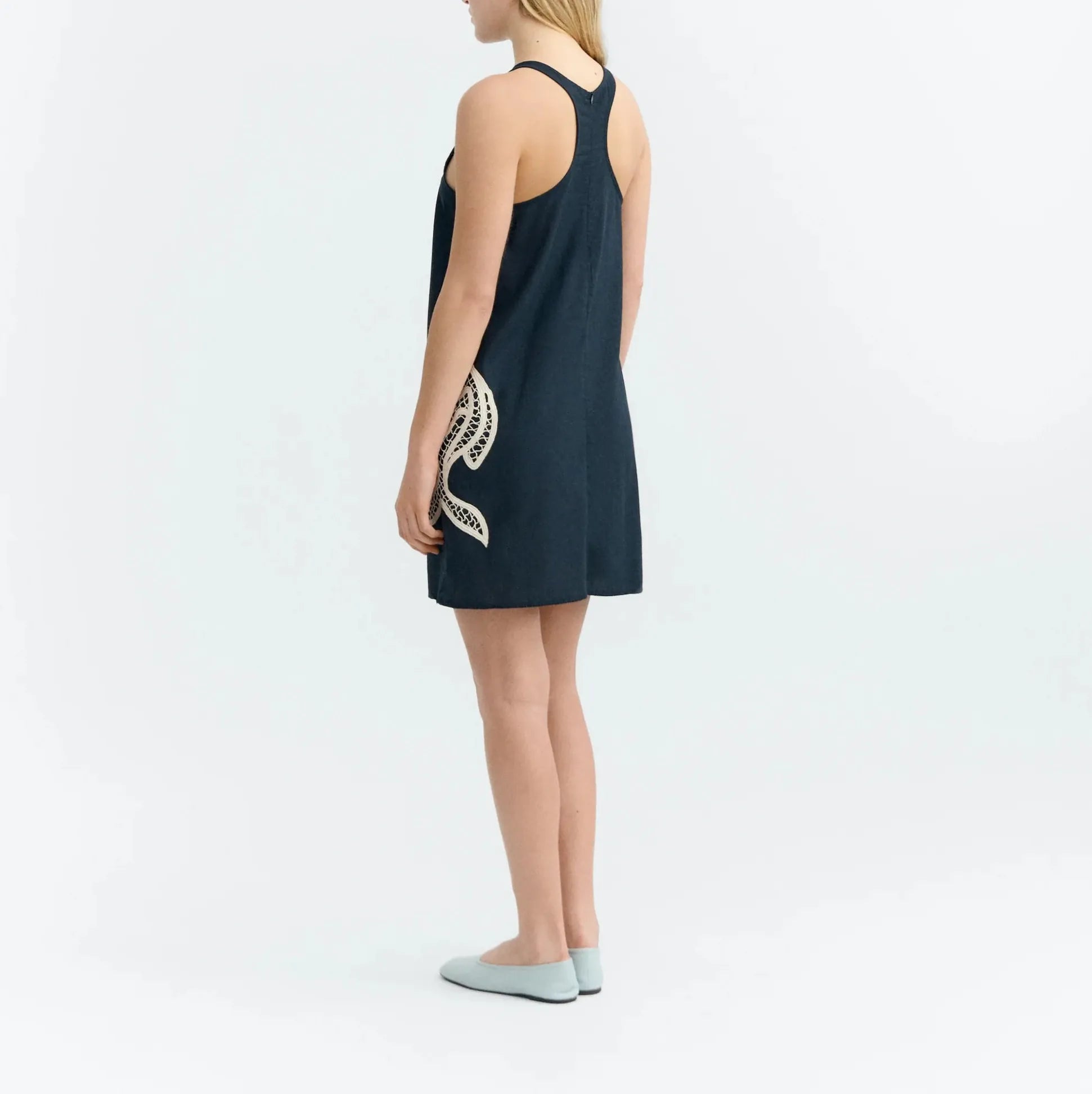 Thinking Mu THINKING MU Kleid Aniela Navy Fish THINKING MU Kleid Aniela Navy Fish