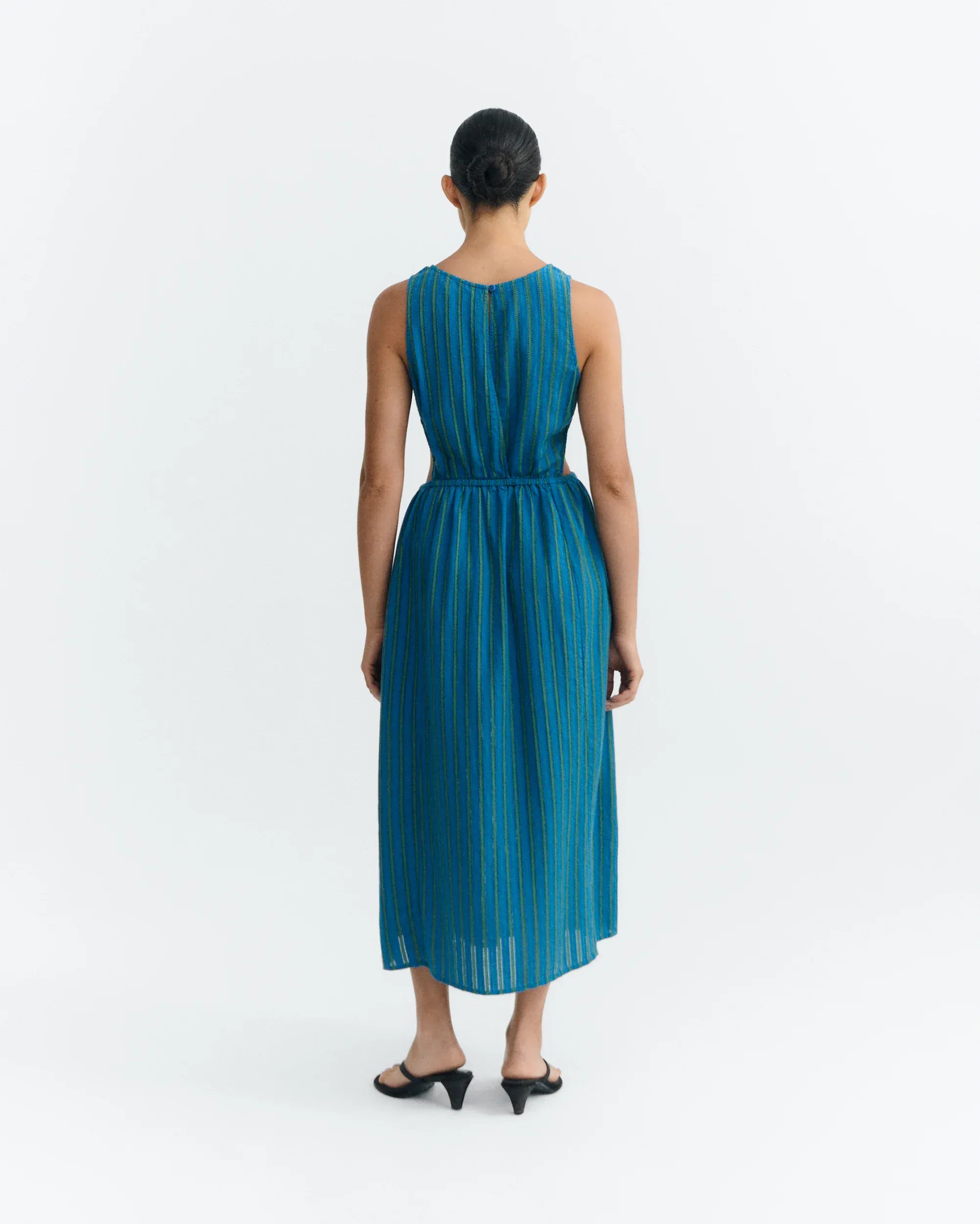THINKING MU Midikleid gestreift Windsor Kin