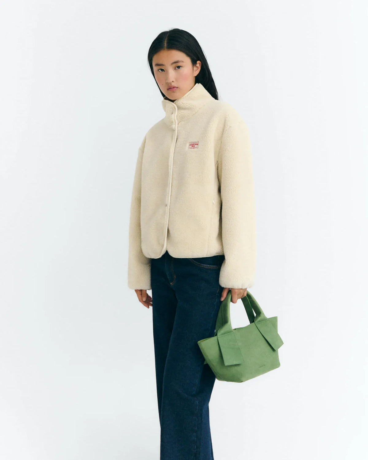 Thinking Mu THINKING MU Ecru Fleecejacke Kourtney THINKING MU Ecru Fleecejacke Kourtney