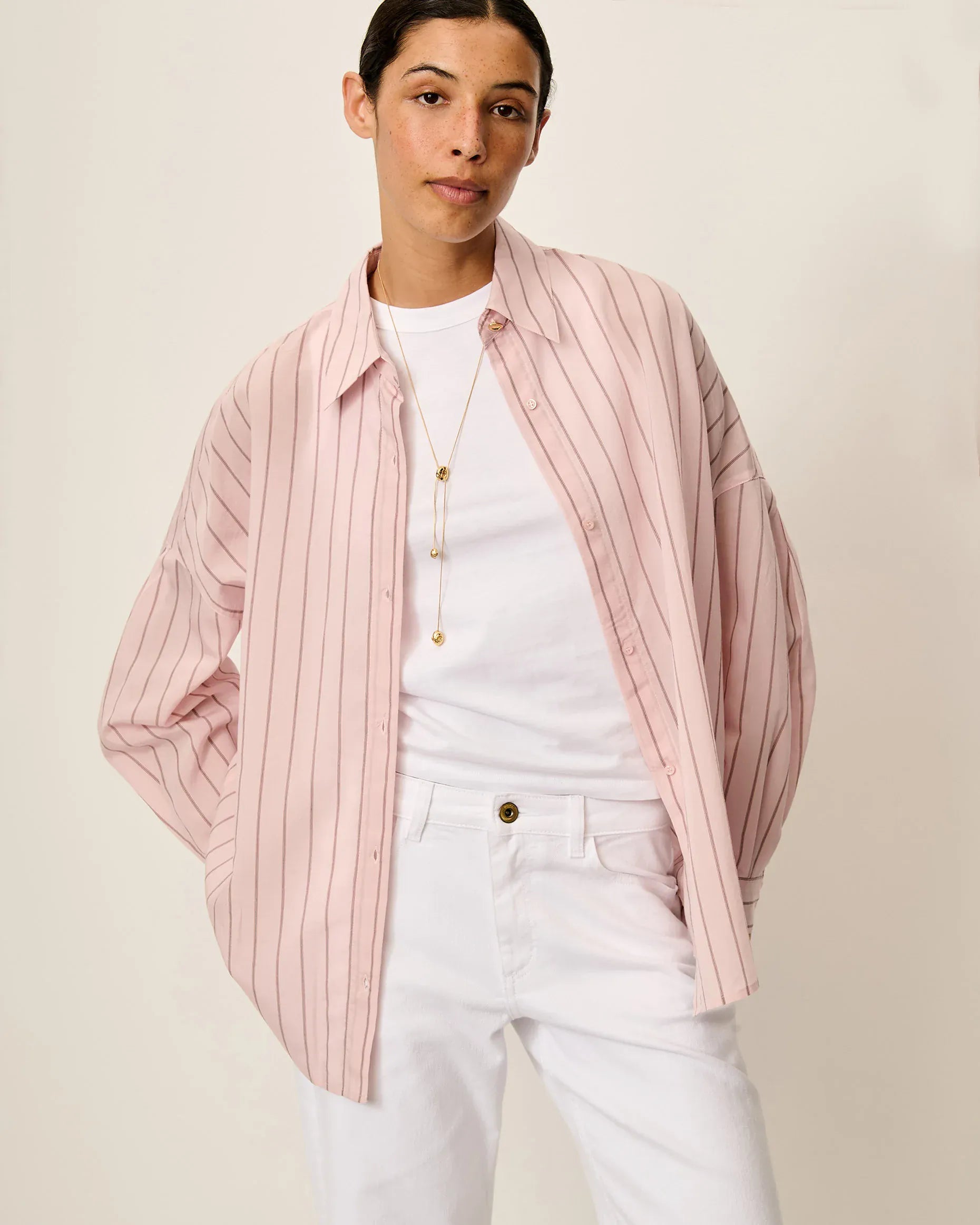 SESSUN Botan Shirt Celeste