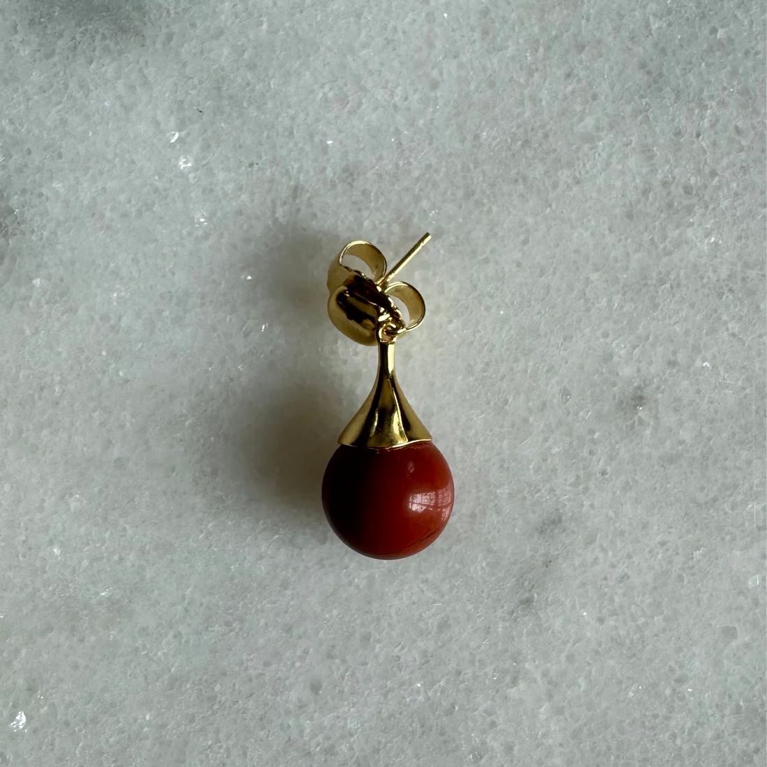 Apato7 apato7 APATO 7 Bell Earring Red Jaspis