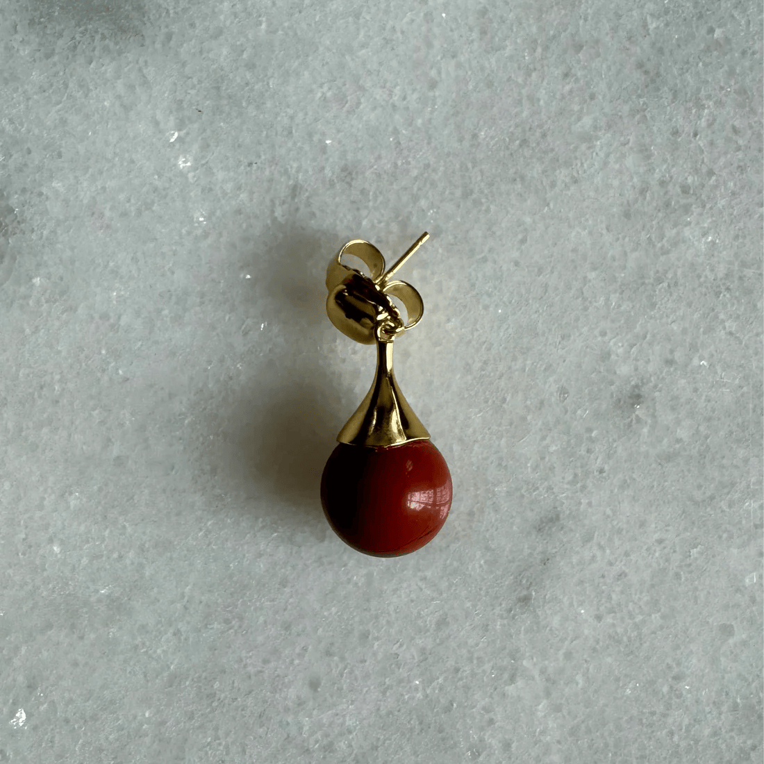 Apato7 apato7 APATO 7 Bell Earring Red Jaspis