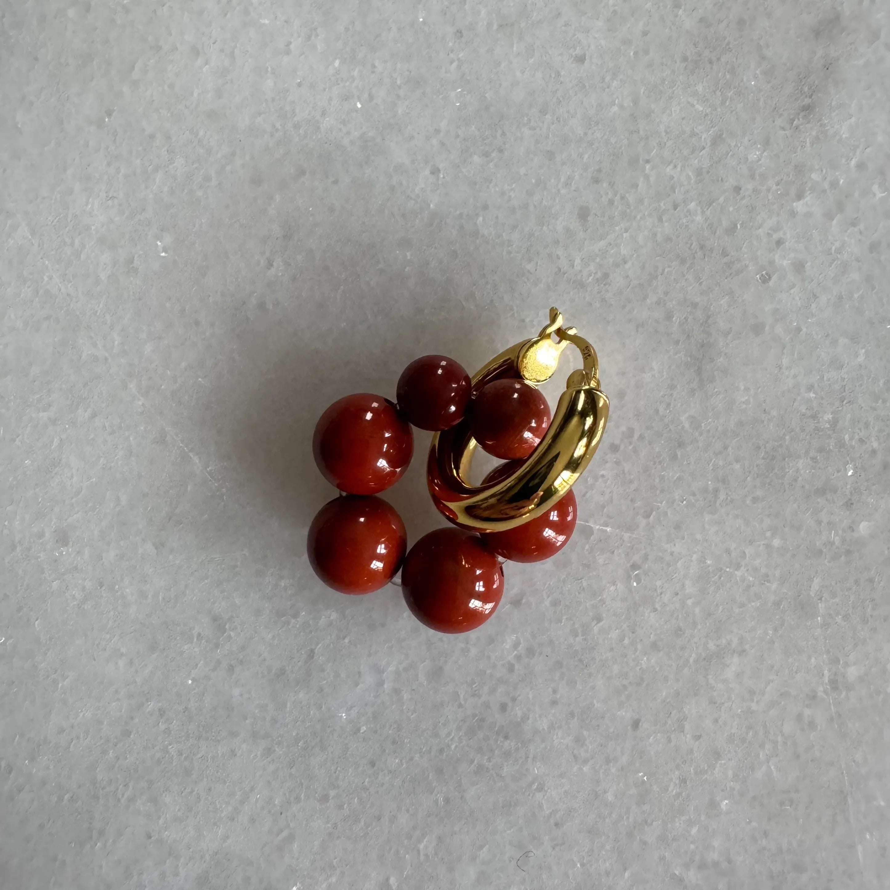 Apato7 apato7 APATO 7 Row Earring Red Jaspis