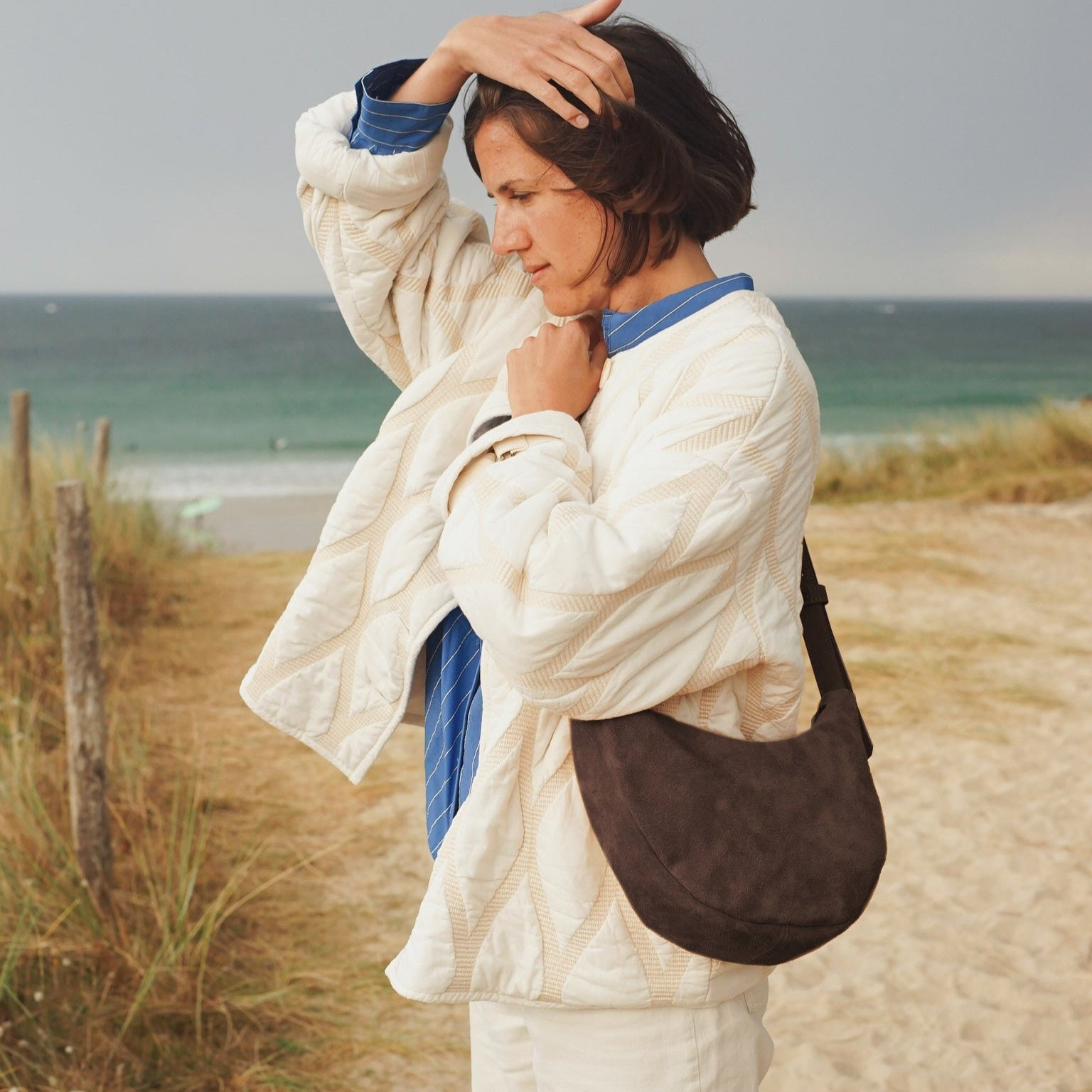Lune Bag Leder Chocolat