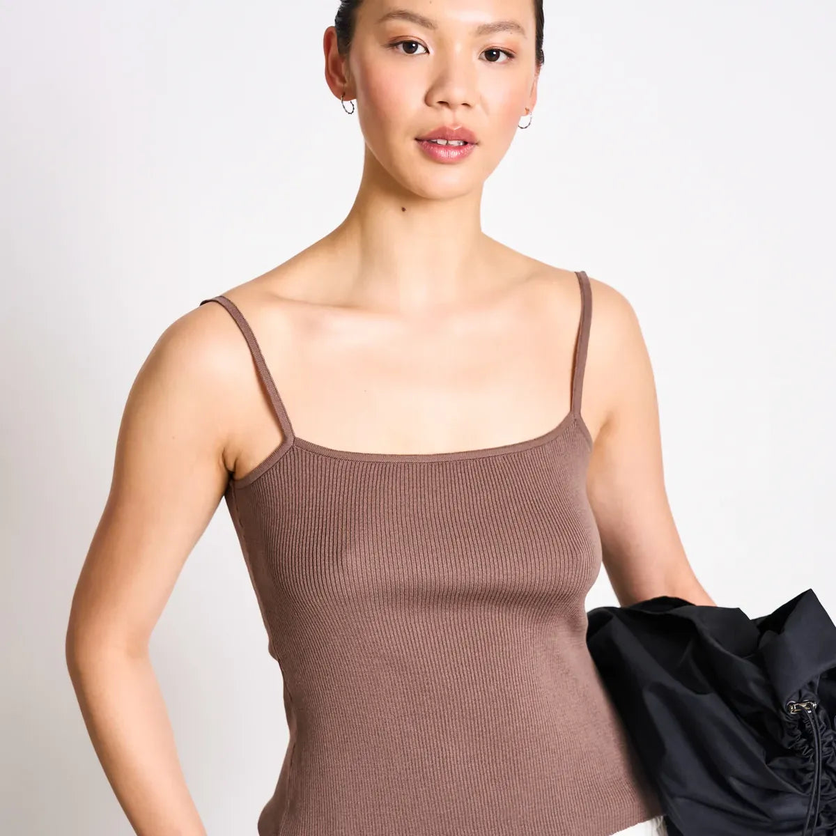 JAN 'N JUNE JAN 'N JUNE JANN JUNE Knit Spaghetti Castanea Top