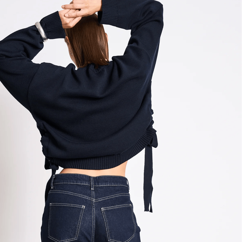 JAN 'N JUNE JAN 'N JUNE JANN JUNE Tie Sweater Caper Nightfall