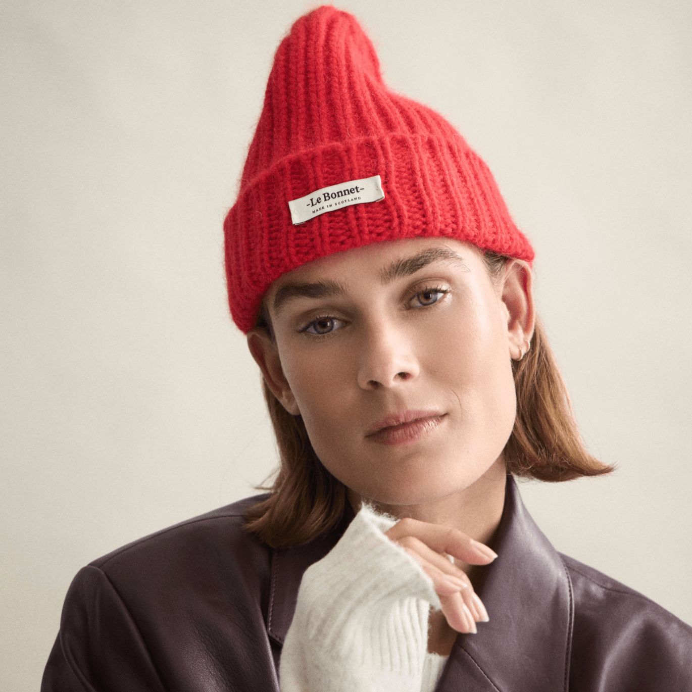 Le Bonnet Beanie Le Bonnet Grobstrick Mütze „Logo“