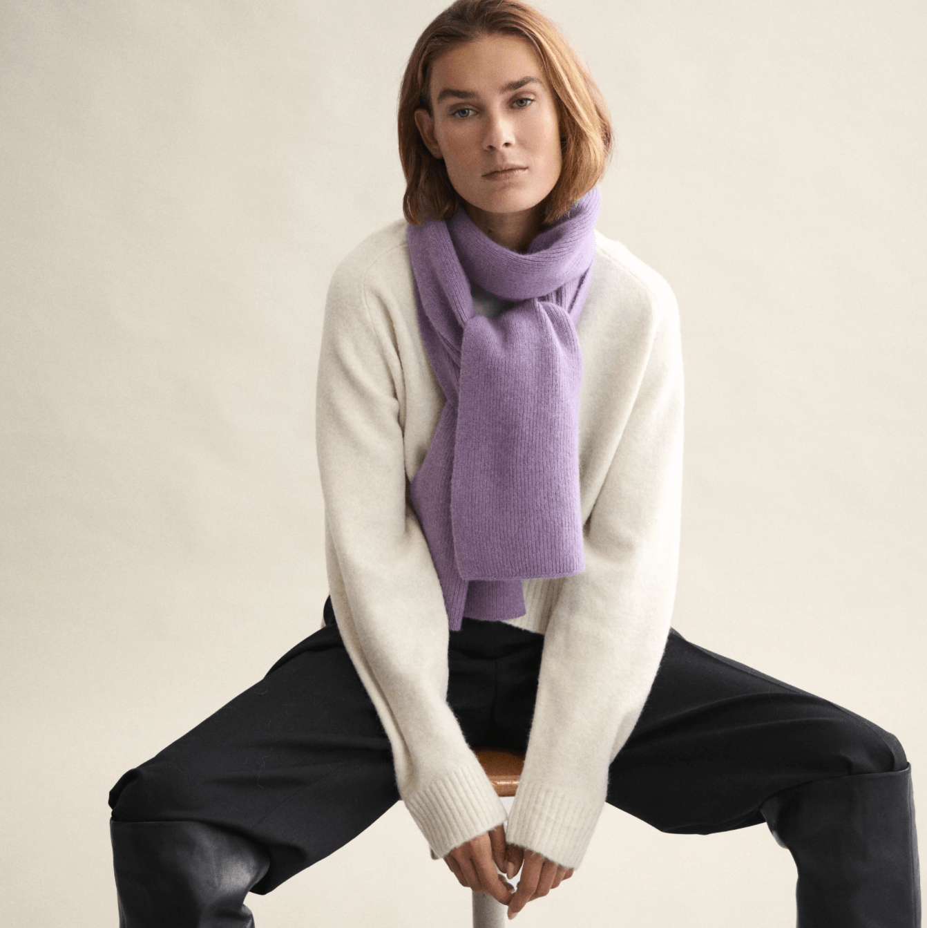 Le Bonnet Schal Lavender Le Bonnet Wollschal