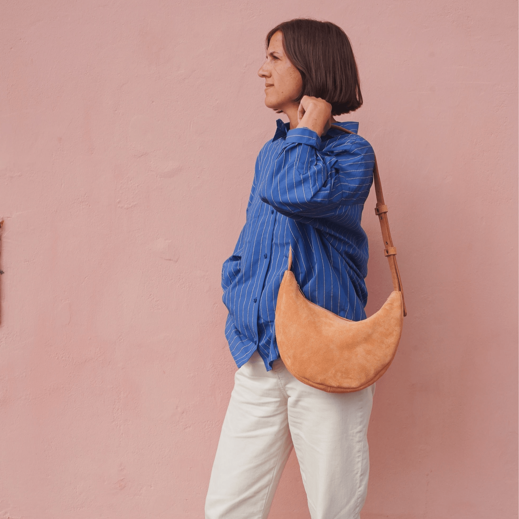 Marin et Marine Bauchtasche Caramel Lune Bag Leder Caramel
