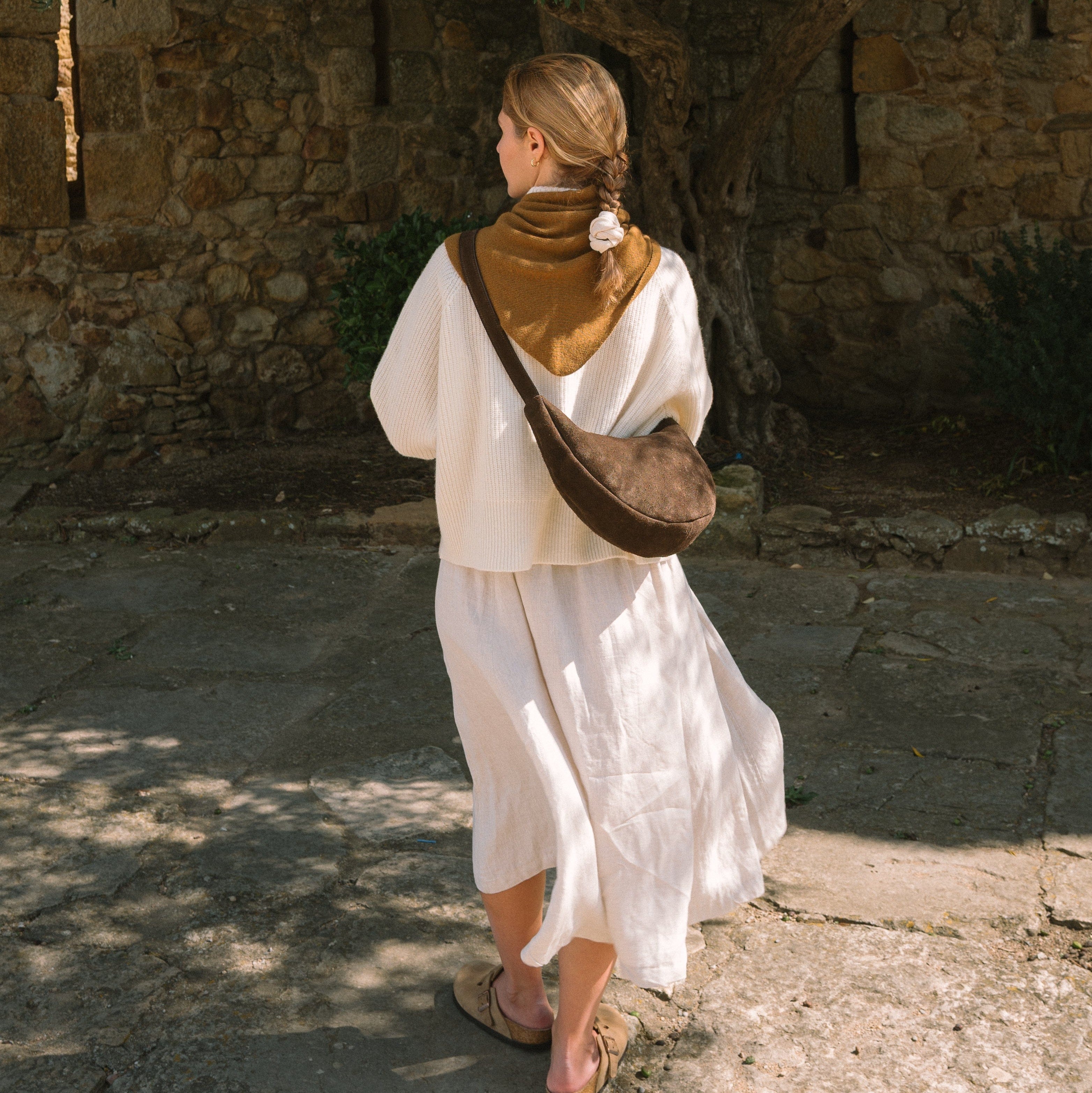 Marin et Marine Bauchtasche Lune Bag Leder Chocolat