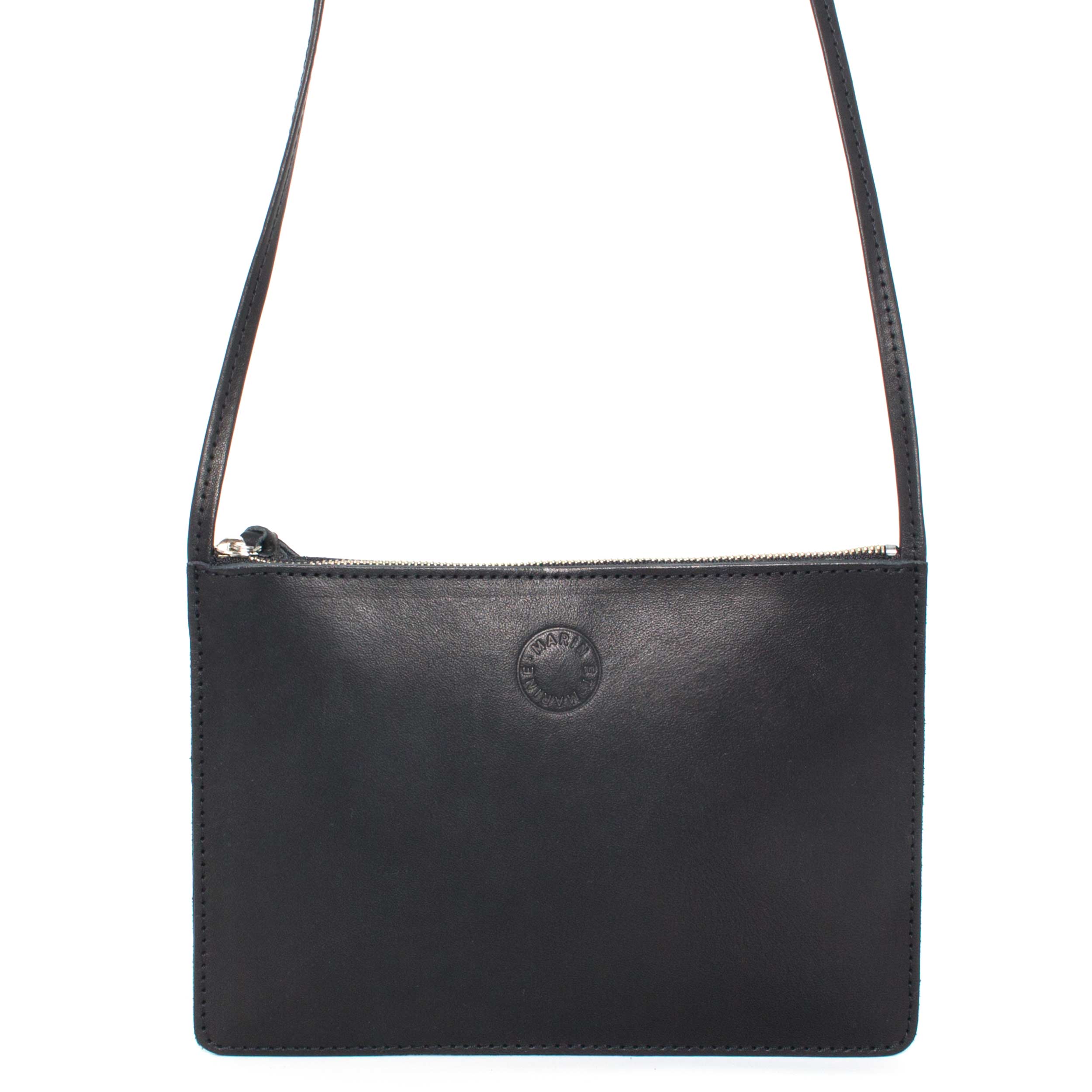 Marin et Marine Leder Handtasche Black Pochette Bag