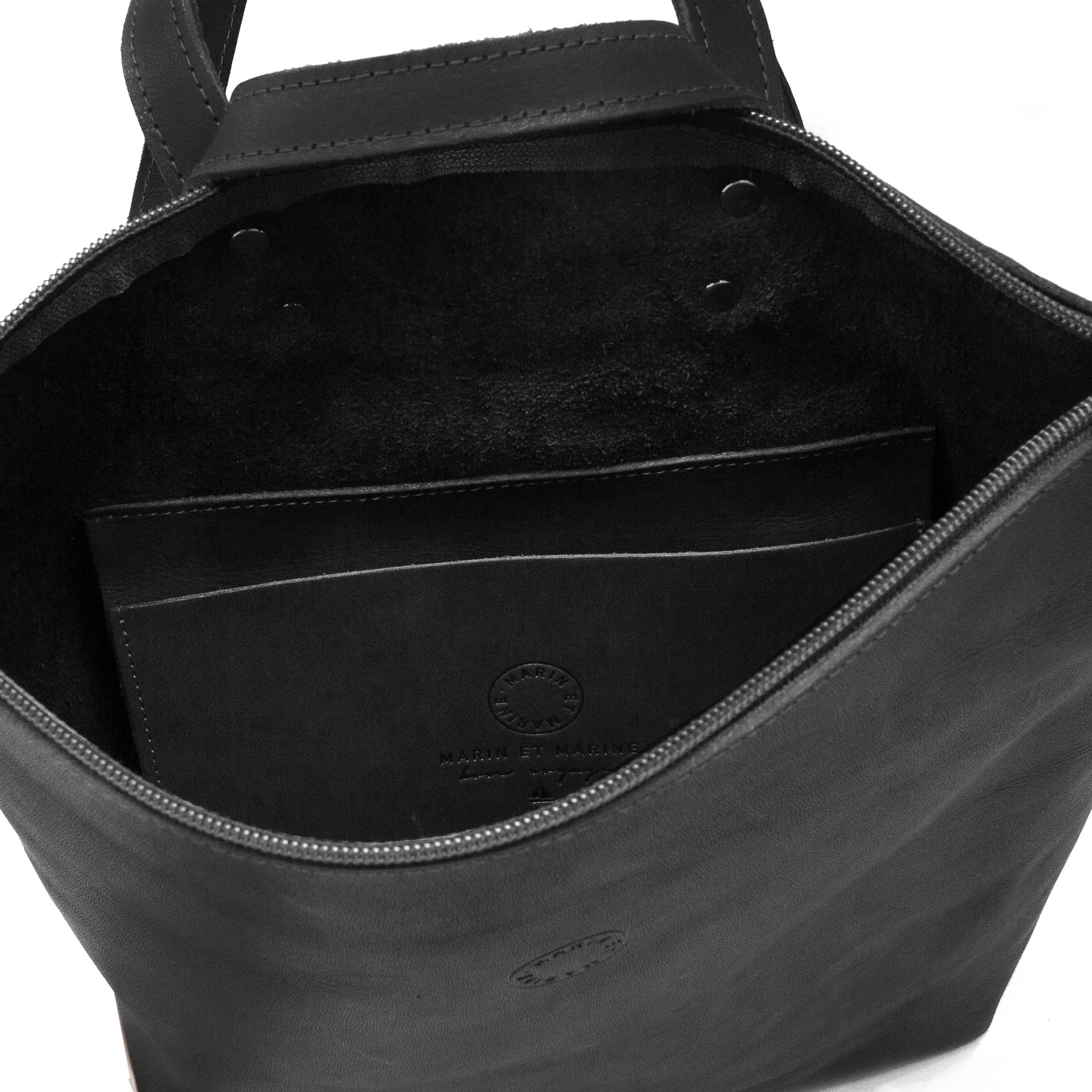 Marin et Marine Rucksack Leder Rucksack Black