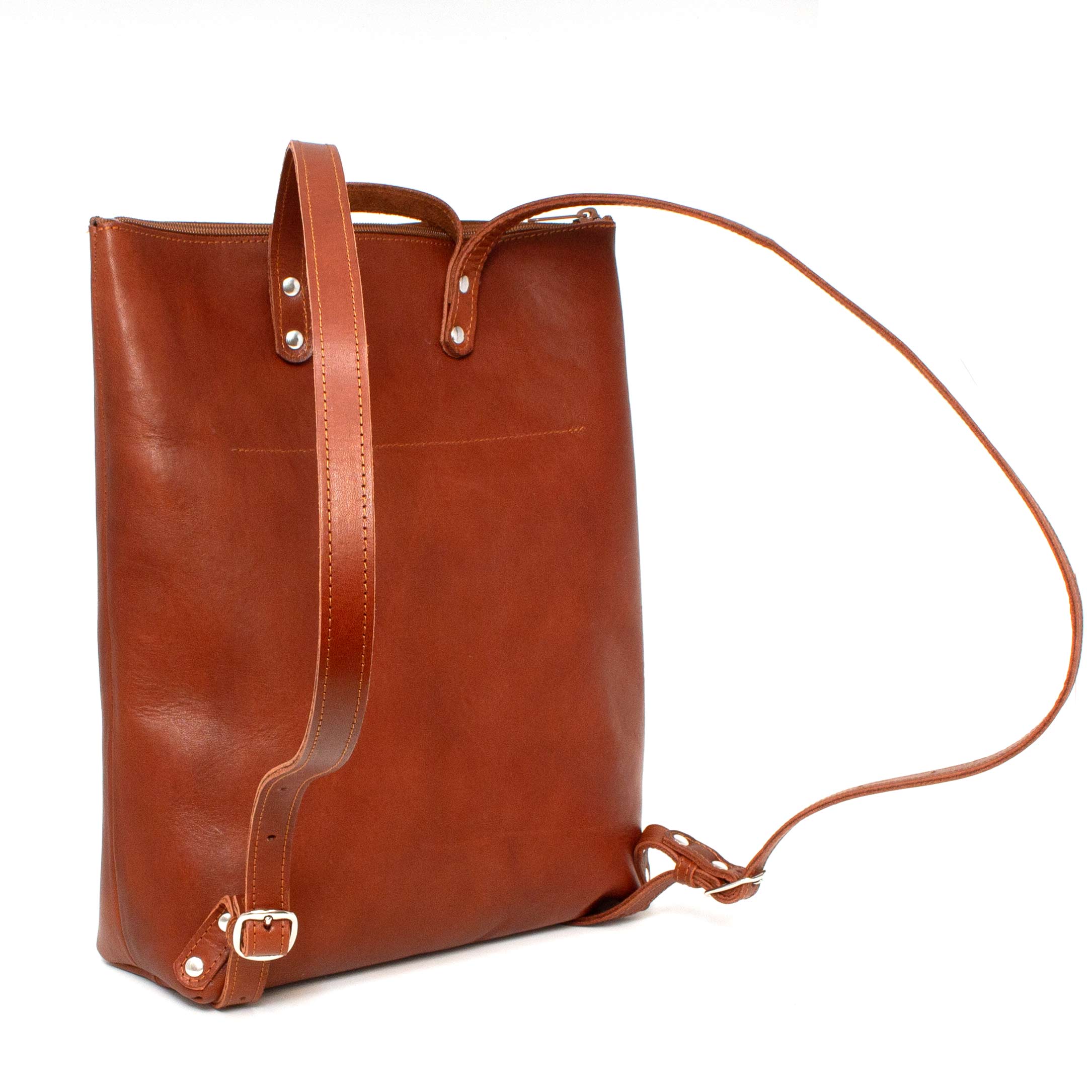 Marin et Marine Rucksack Marron Leder Rucksack Marron