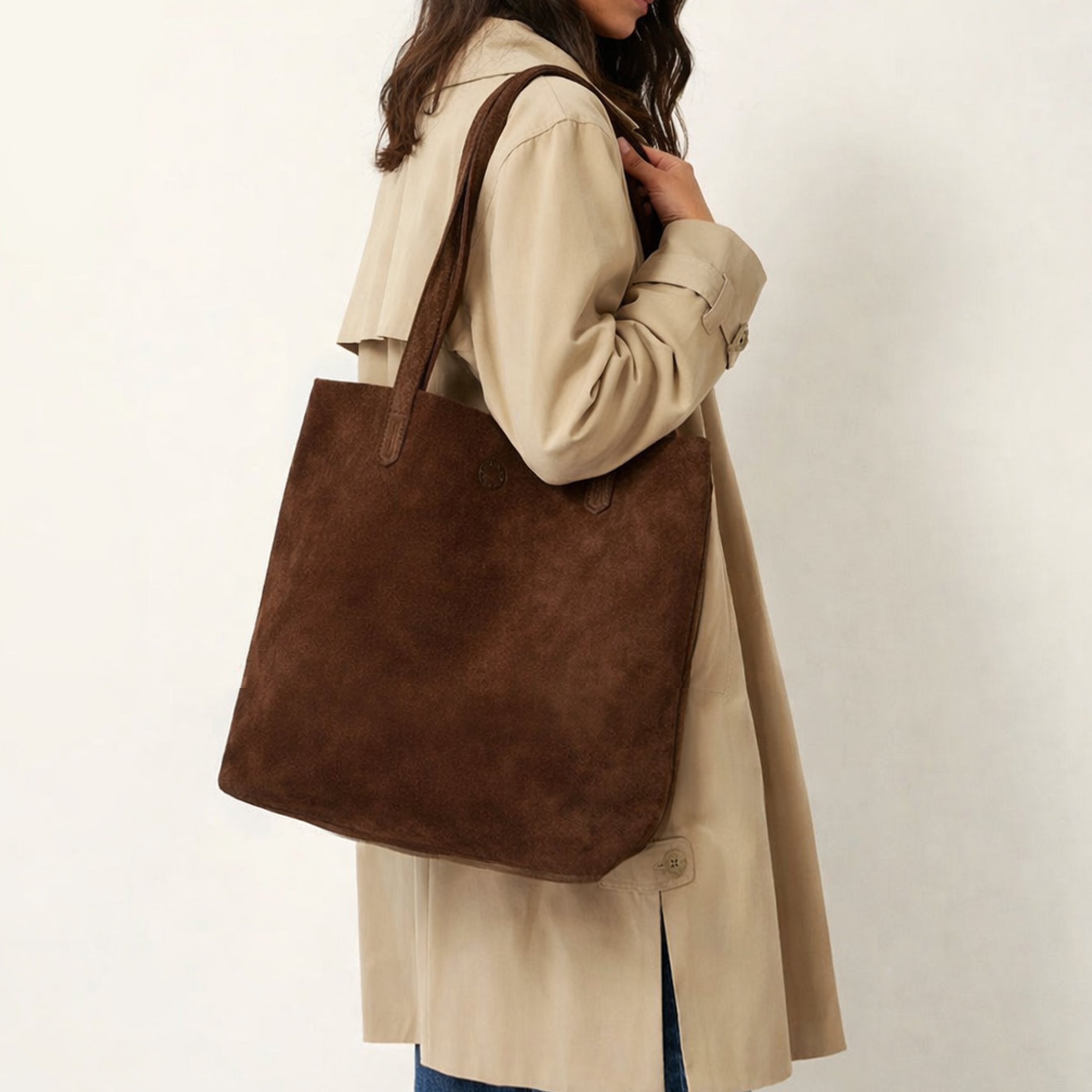 Marin et Marine Shopper Éternelle Shopper Suede Chocolat