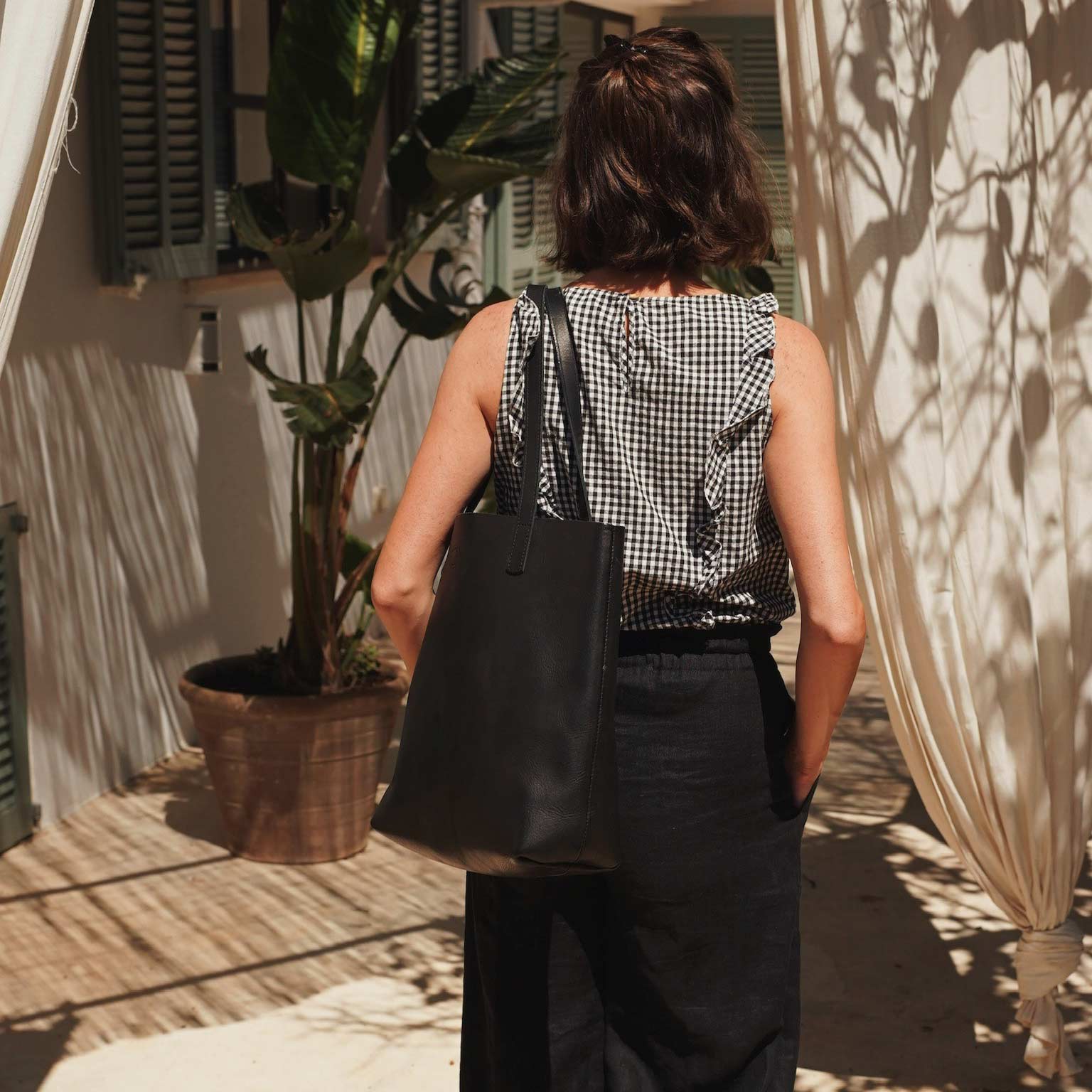 Marin et Marine Shopper Leder Tote Bag
