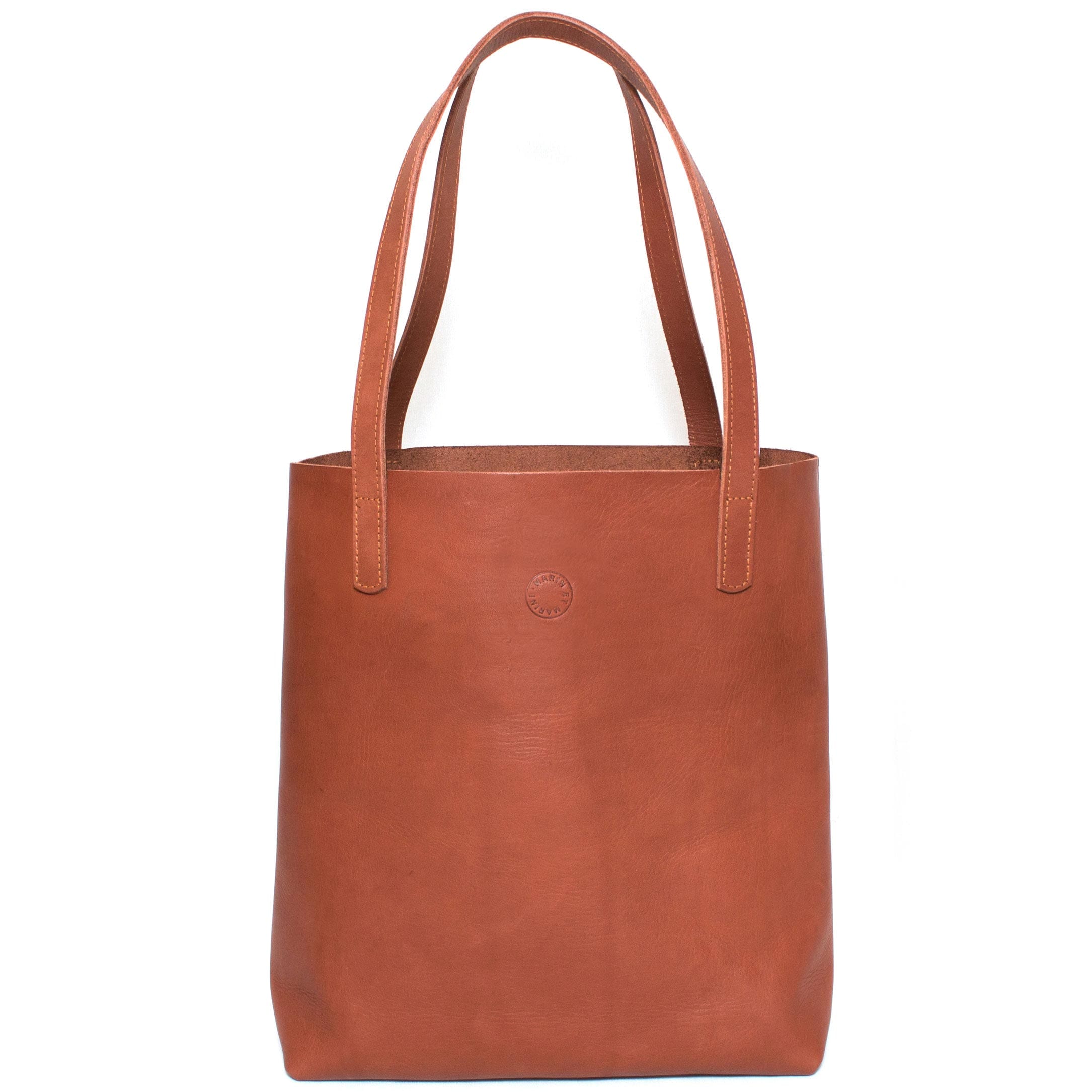 Marin et Marine Shopper Marron / Ohne Reissverschluss Leder Tote Bag