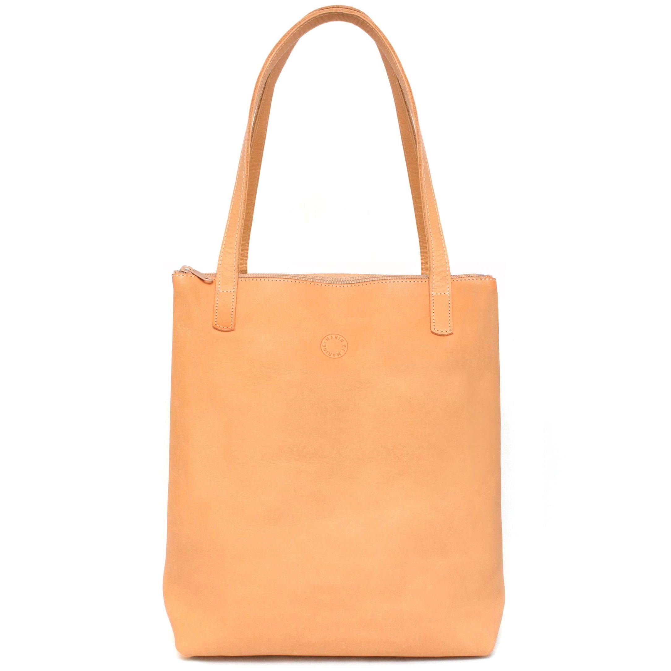 Marin et Marine Shopper Natural / Mit Reissverschluss Leder Tote Bag