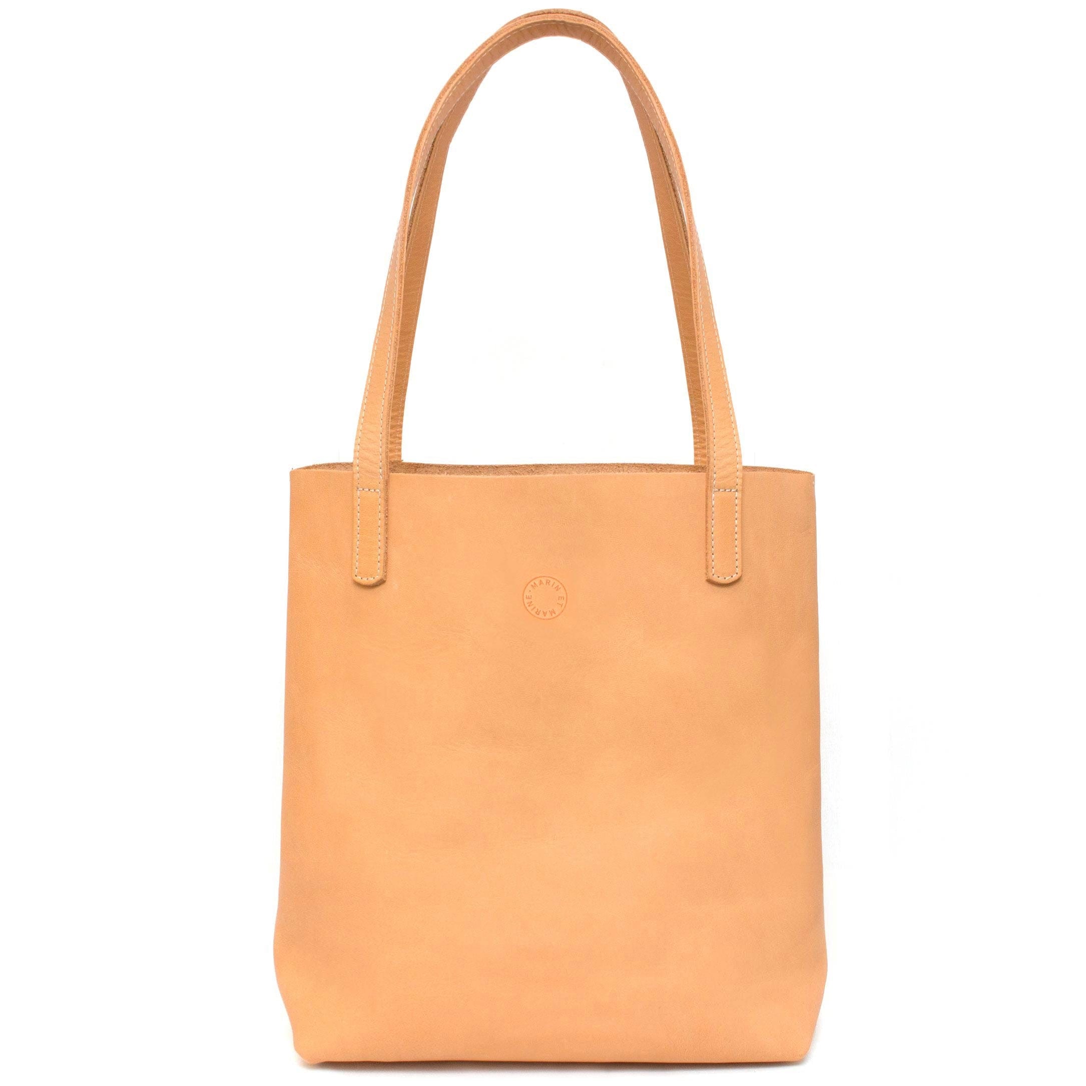 Marin et Marine Shopper Natural / Ohne Reissverschluss Leder Tote Bag