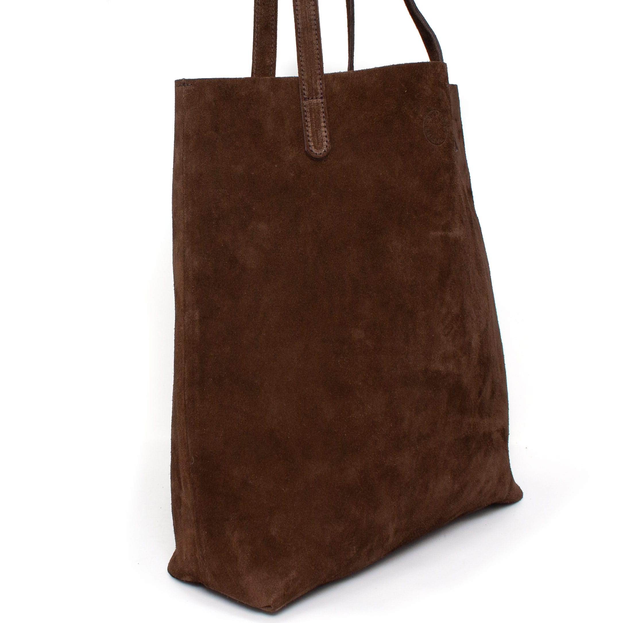 Marin et Marine Shopper Solea Tote Bag Suede Chocolat