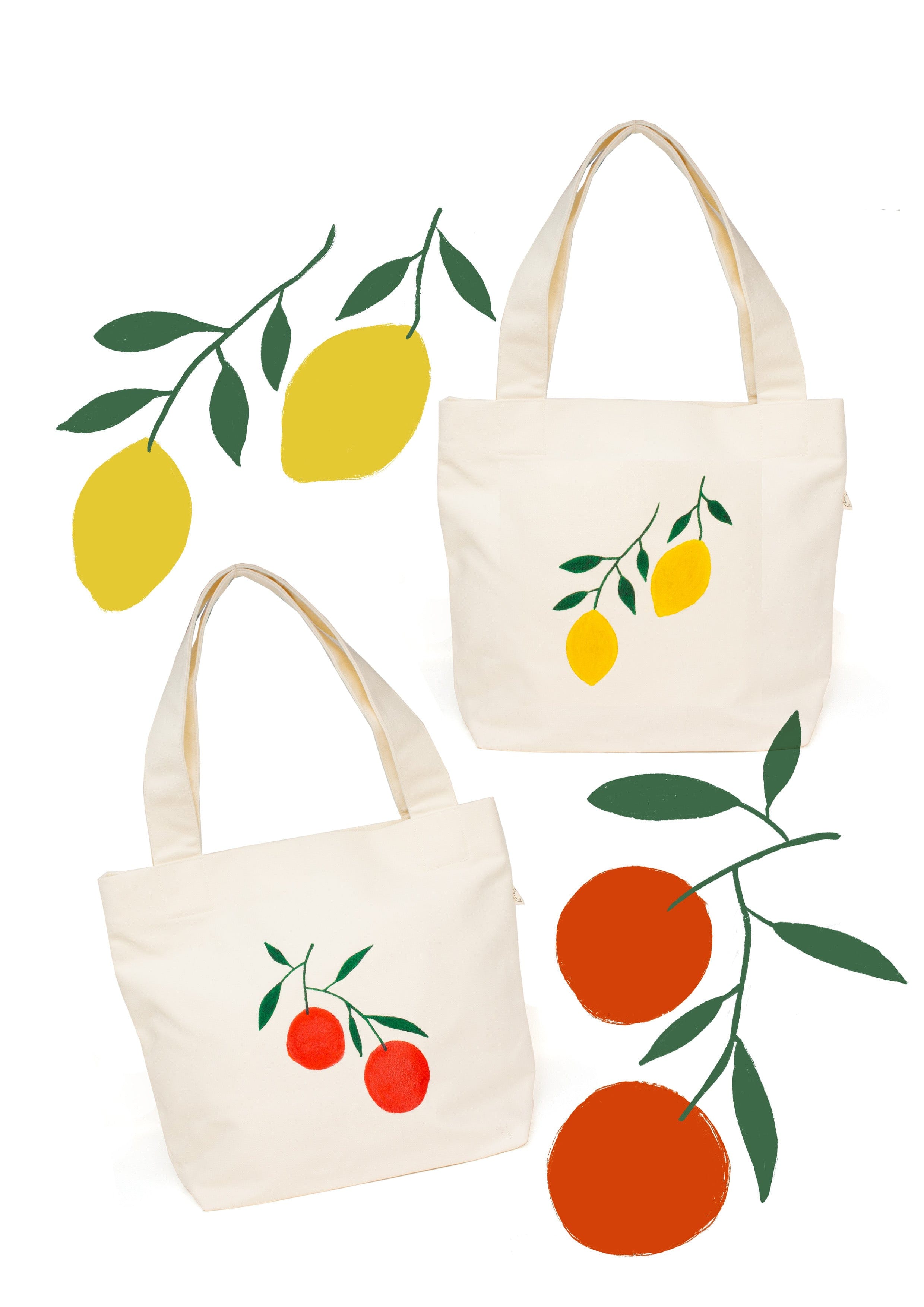 Marin et Marine Shopper Tote Bag Oranges