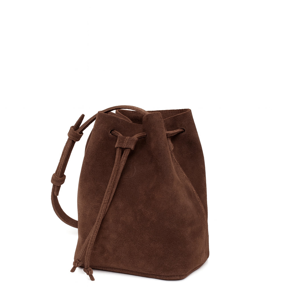 Marin et Marine Umhängetasche Bucket Bag Suede Chocolat