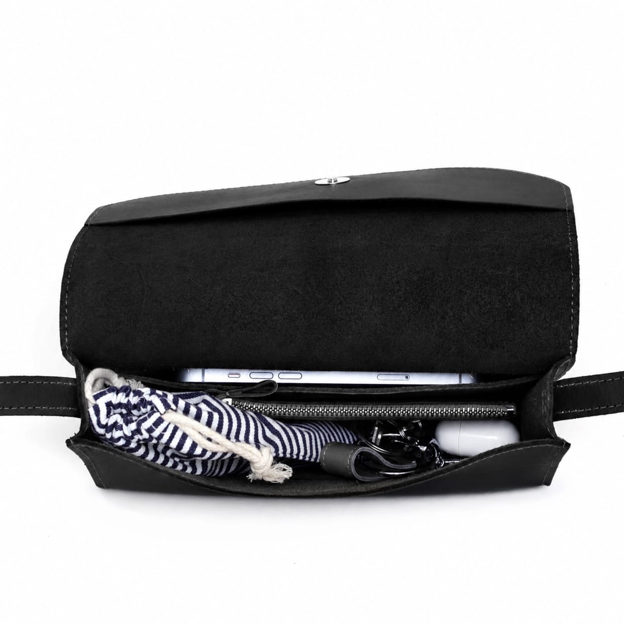 Marin et Marine Nuage Bag Black Nuage Bag Black – Leder Umhängetasche Damen Umhängetasche