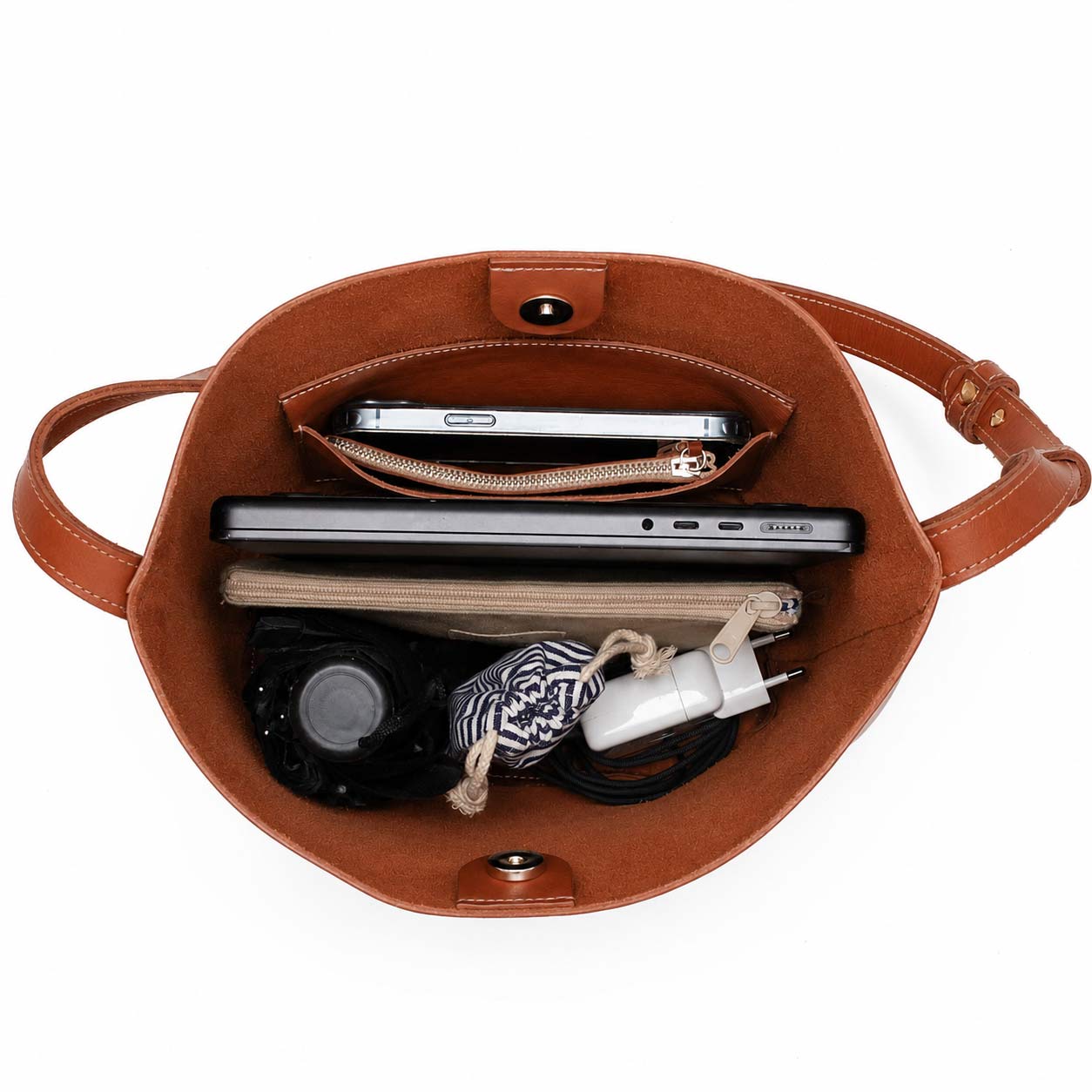 Ondine Bucket Bag Marron