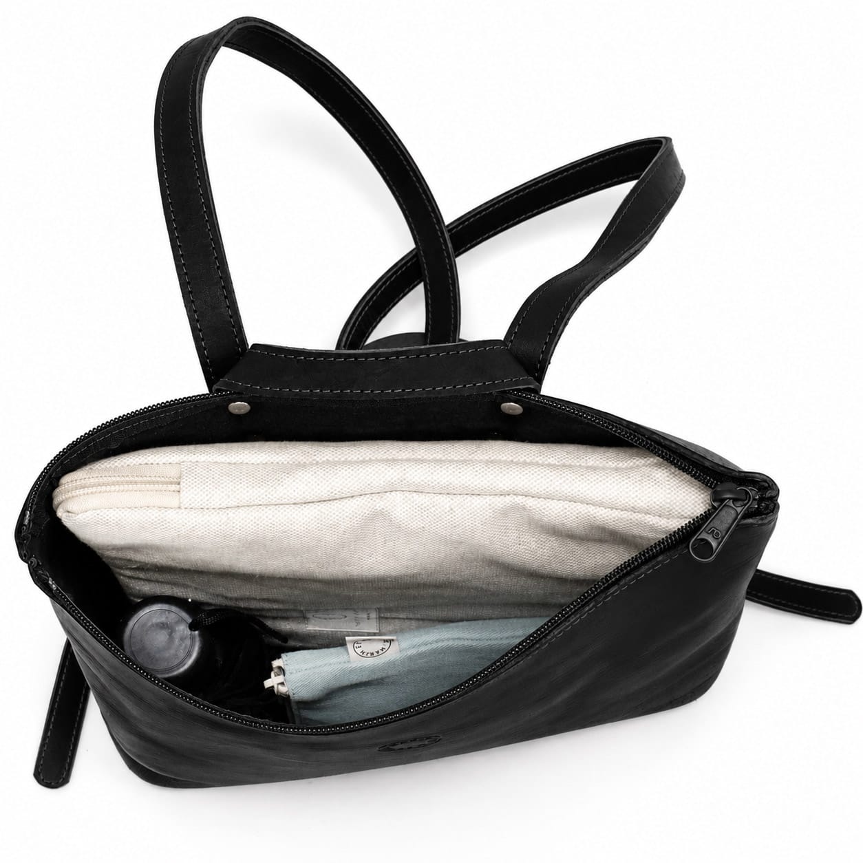 Linéa Leder Rucksack Black