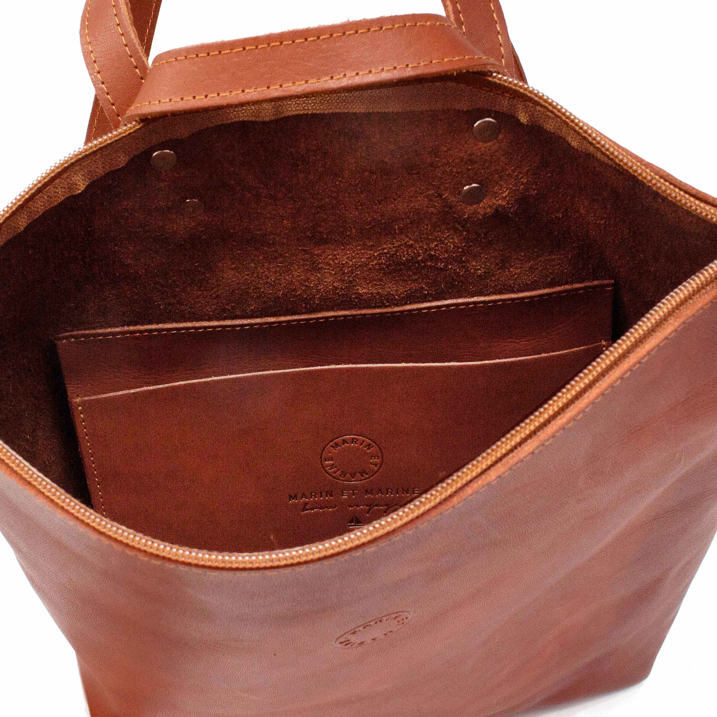 Linéa Leder Rucksack Marron