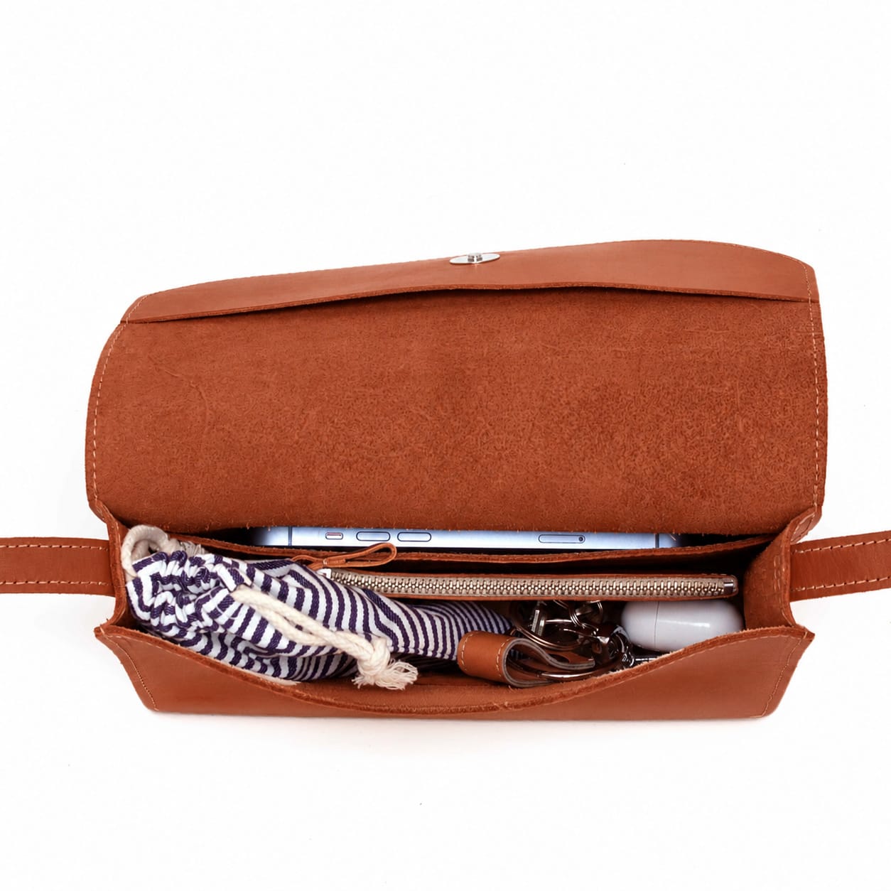 Marin et Marine Nuage Bag Marron Nuage Bag Marron – Leder Umhängetasche Damen Umhängetasche