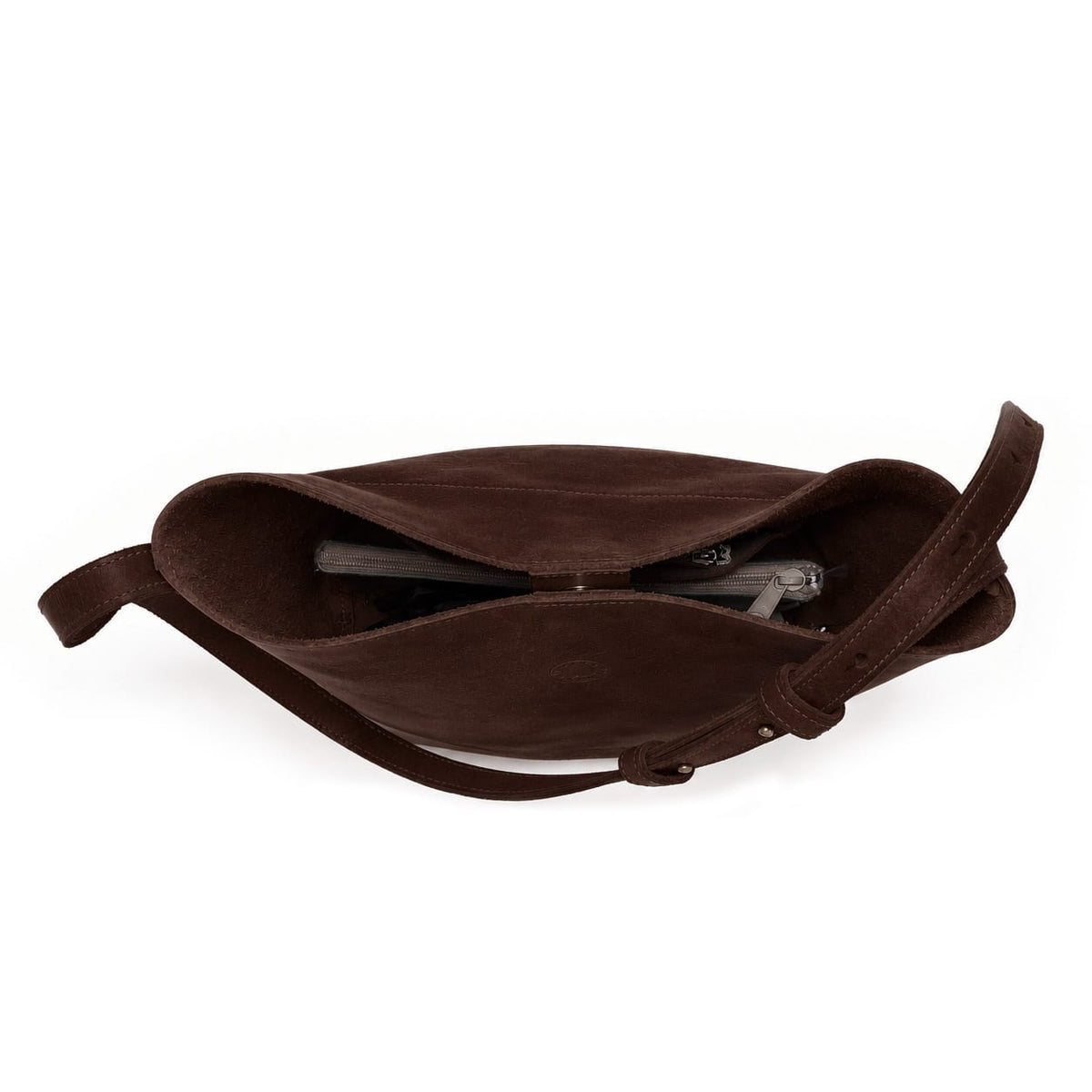 Marin et Marine Ondine Bag Suede Chocolat Ondine Leder Bucket Bag Suede Chocolat- Leder Beuteltasche Damen Bucket Bag