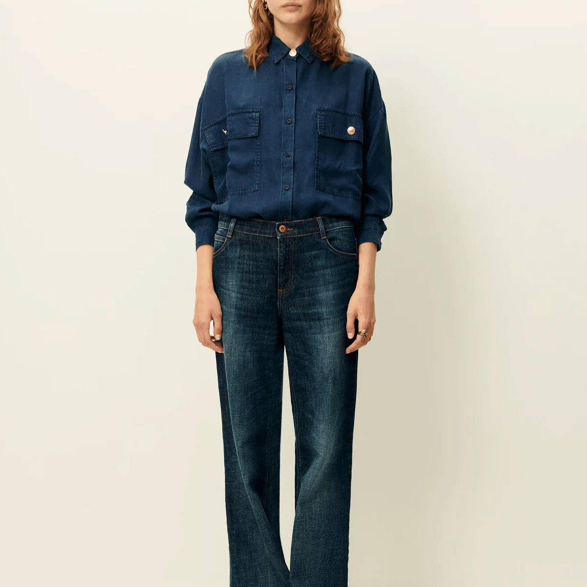 Sessun sessun SESSUN Jaynim Indigo Hemd