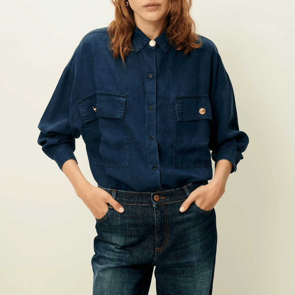 Sessun sessun SESSUN Jaynim Indigo Hemd