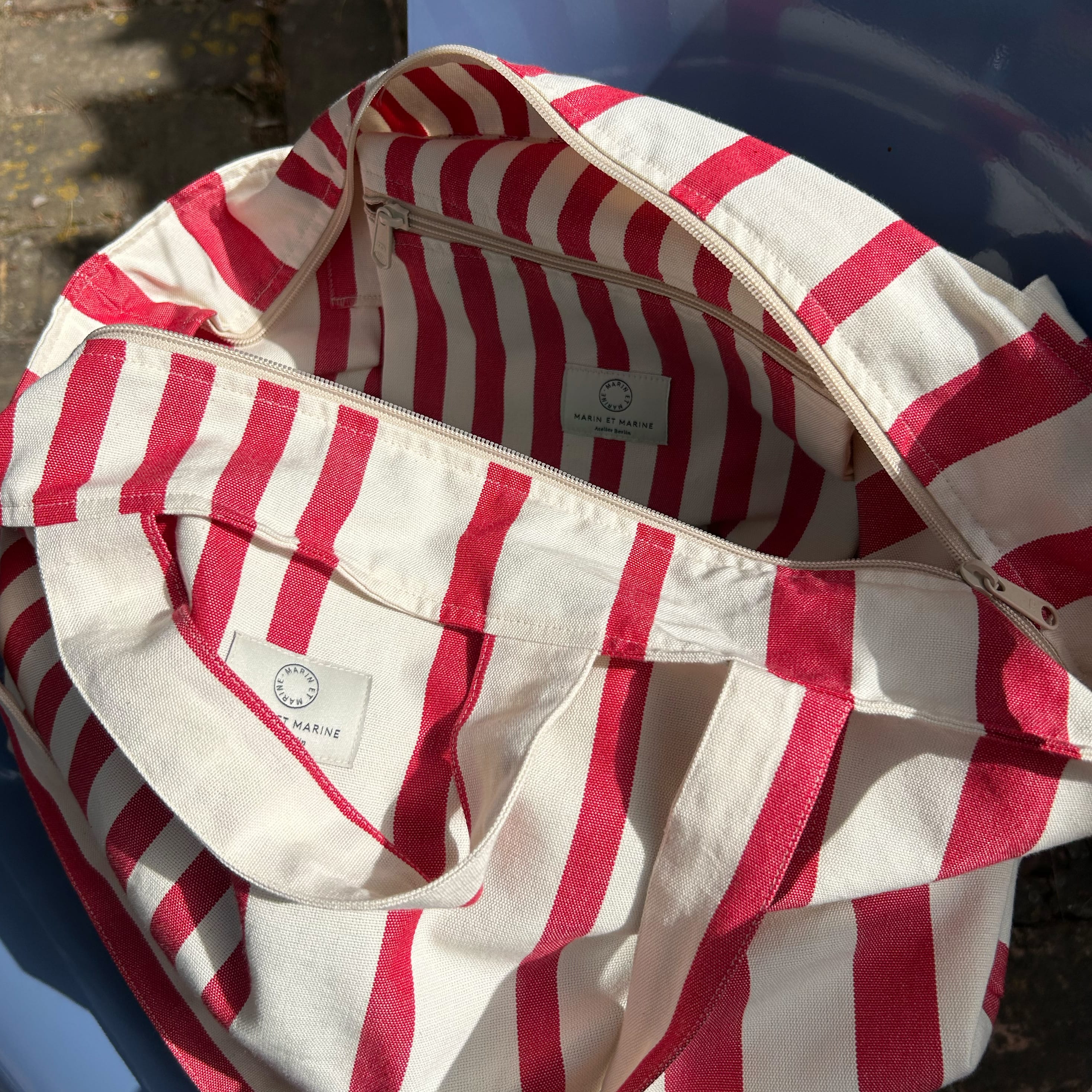 Soleil Shopper Stripe Red