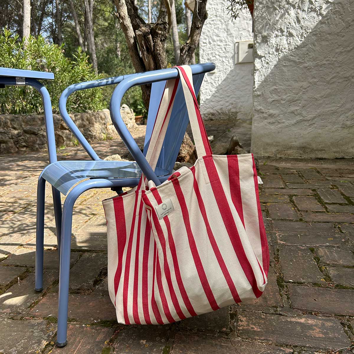 Soleil Shopper Stripe Red