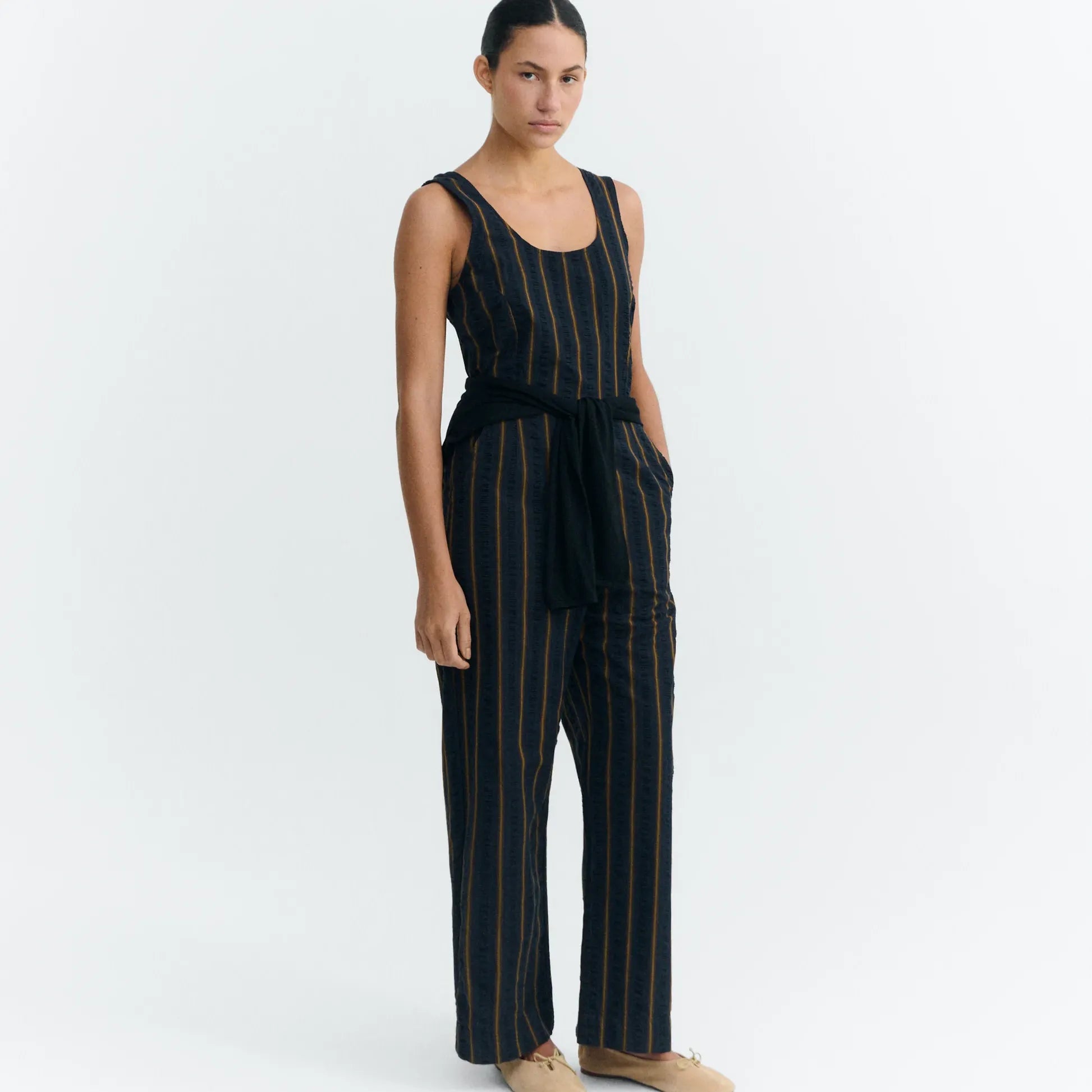 Thinking Mu THINKING MU Raflesia Seersucker Jumpsuit